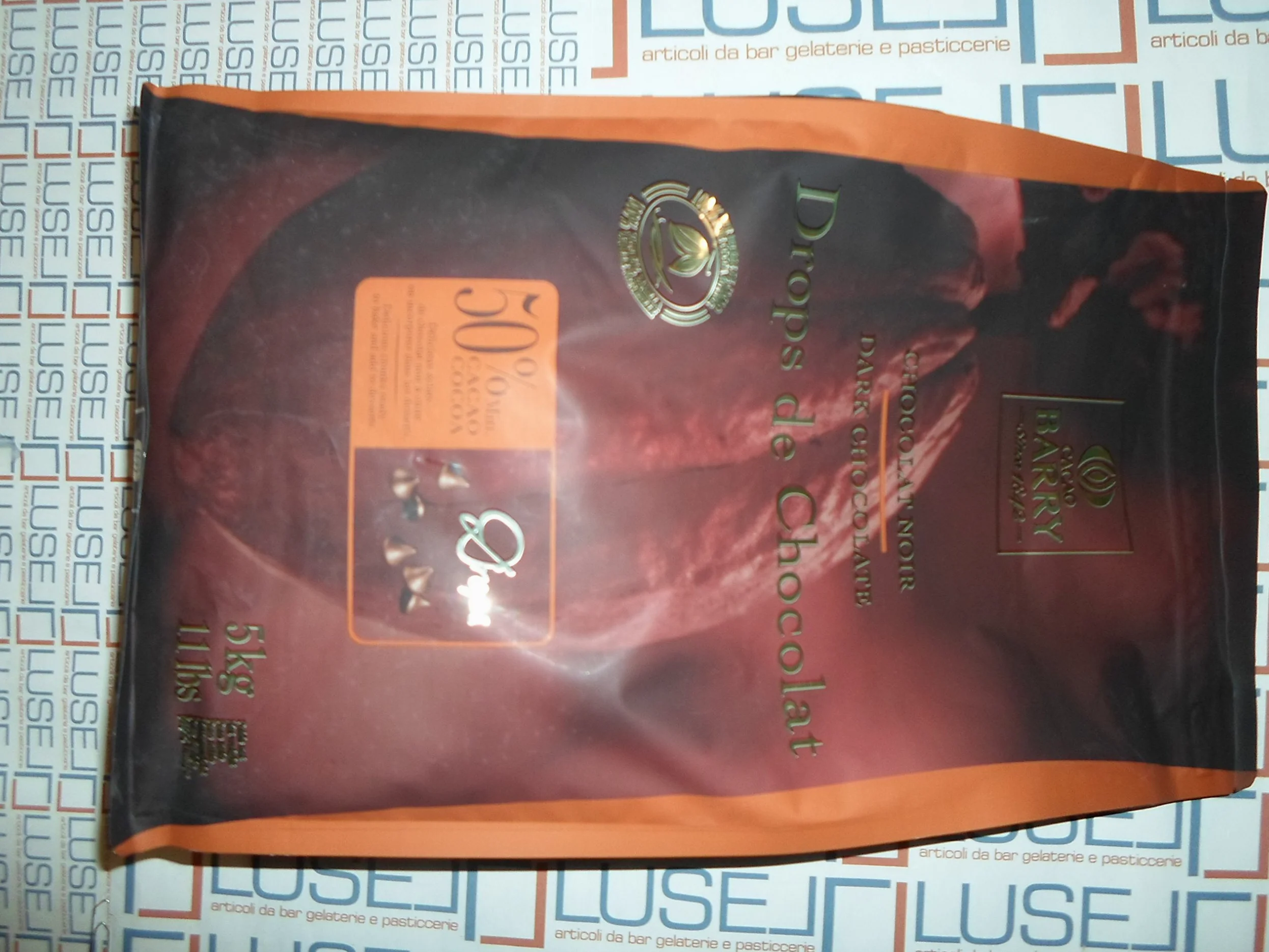 Drops de Chocolat - 5 kg por gota de chocolate para productos de horno y repostería, gotas, fuentes para dulces