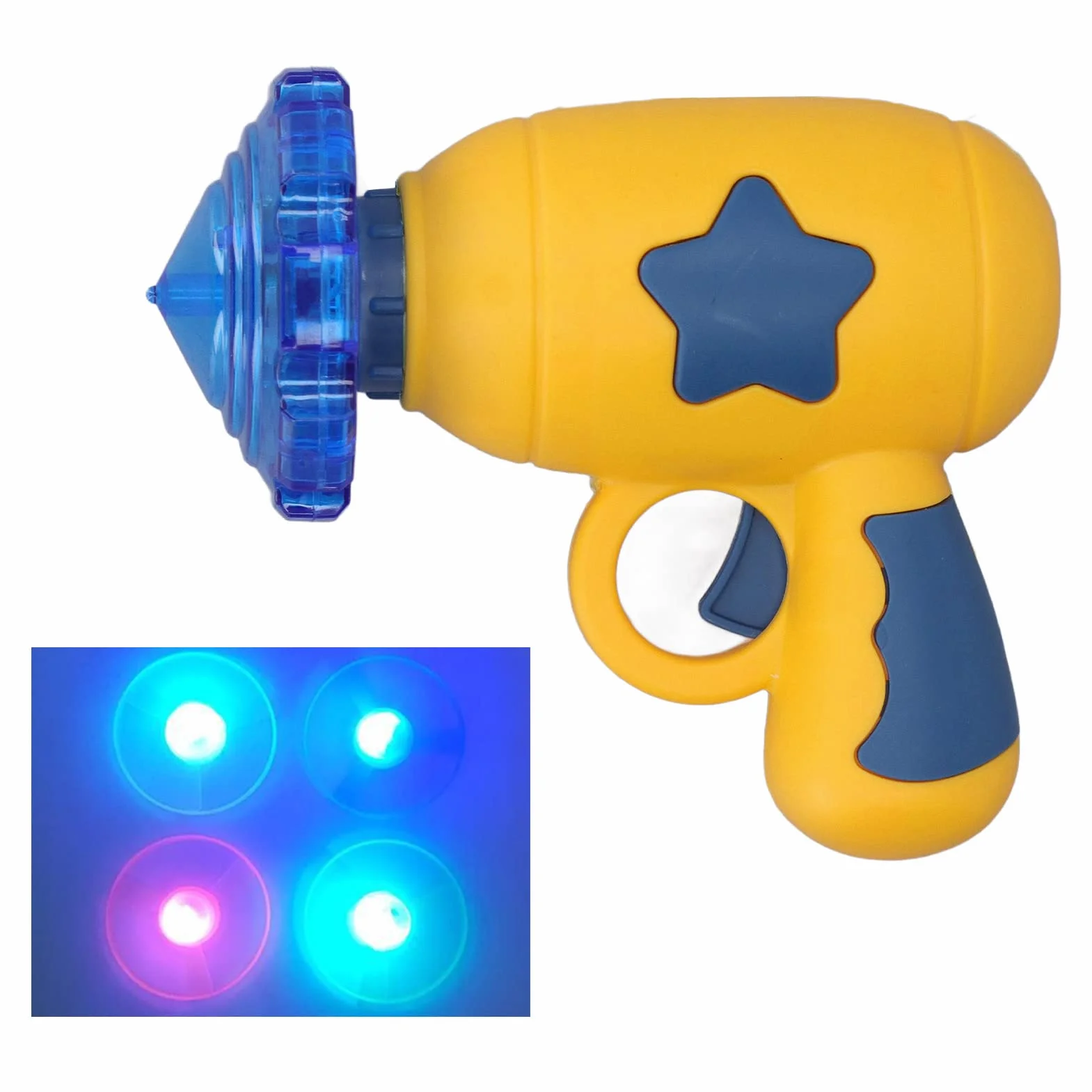 RiToEasysports Super Saucer Disc Launcher Toys, LED Light Kids Flying Saucer Disc Toy