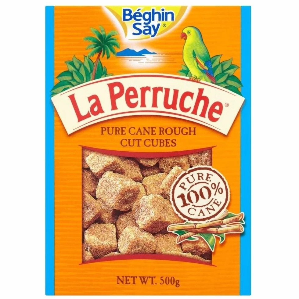 Beghin Say La Perruche Pura De Caña De Cubos De Corte Basto (500g) (Paquete de 2)