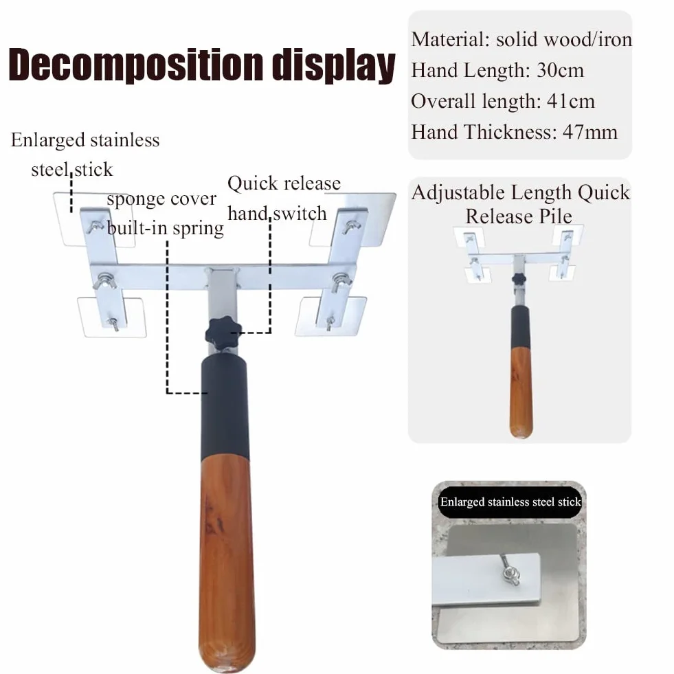 Pared montado Wing Chun Muñeco de Madera Grappling Dummy