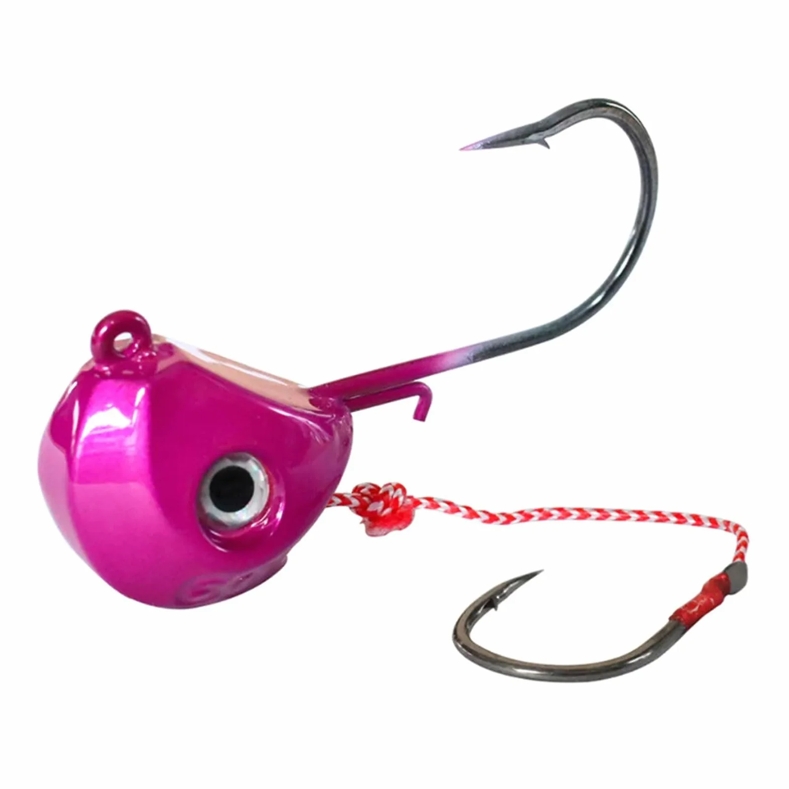 Anzuelos de Pesca con Cabeza de Metal 40g 60g 80g 100g Un Solo Gancho Accesorios Barco Pesca Mar Rojo 80g