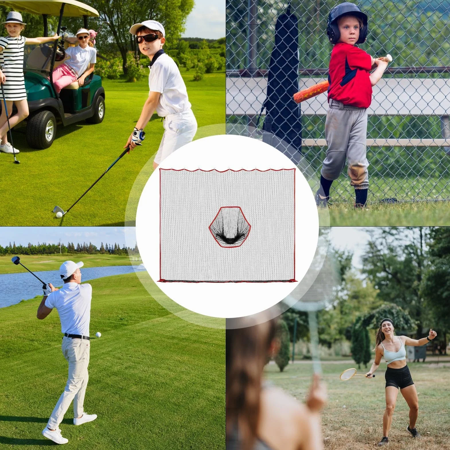 Red de Golf para Patio Trasero 10x10ft, Práctica de Golf, Barrera de Entrenamiento Pesado