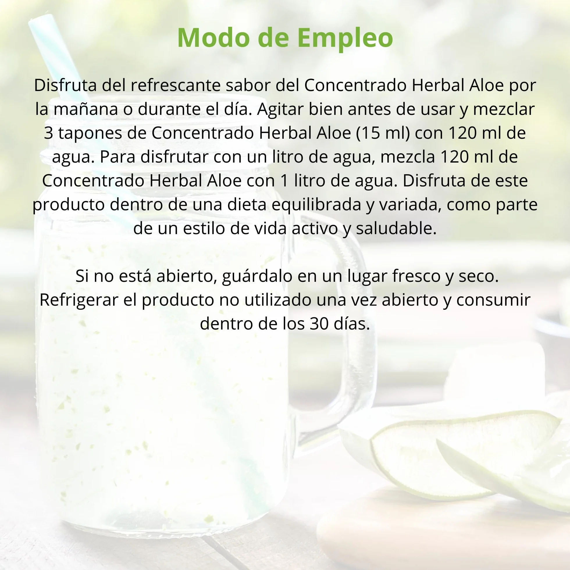 Concentrado Herbal Aloe Herbalife Nutricion - Bebida de Aloe Vera Puro 40% para beber (Mango)