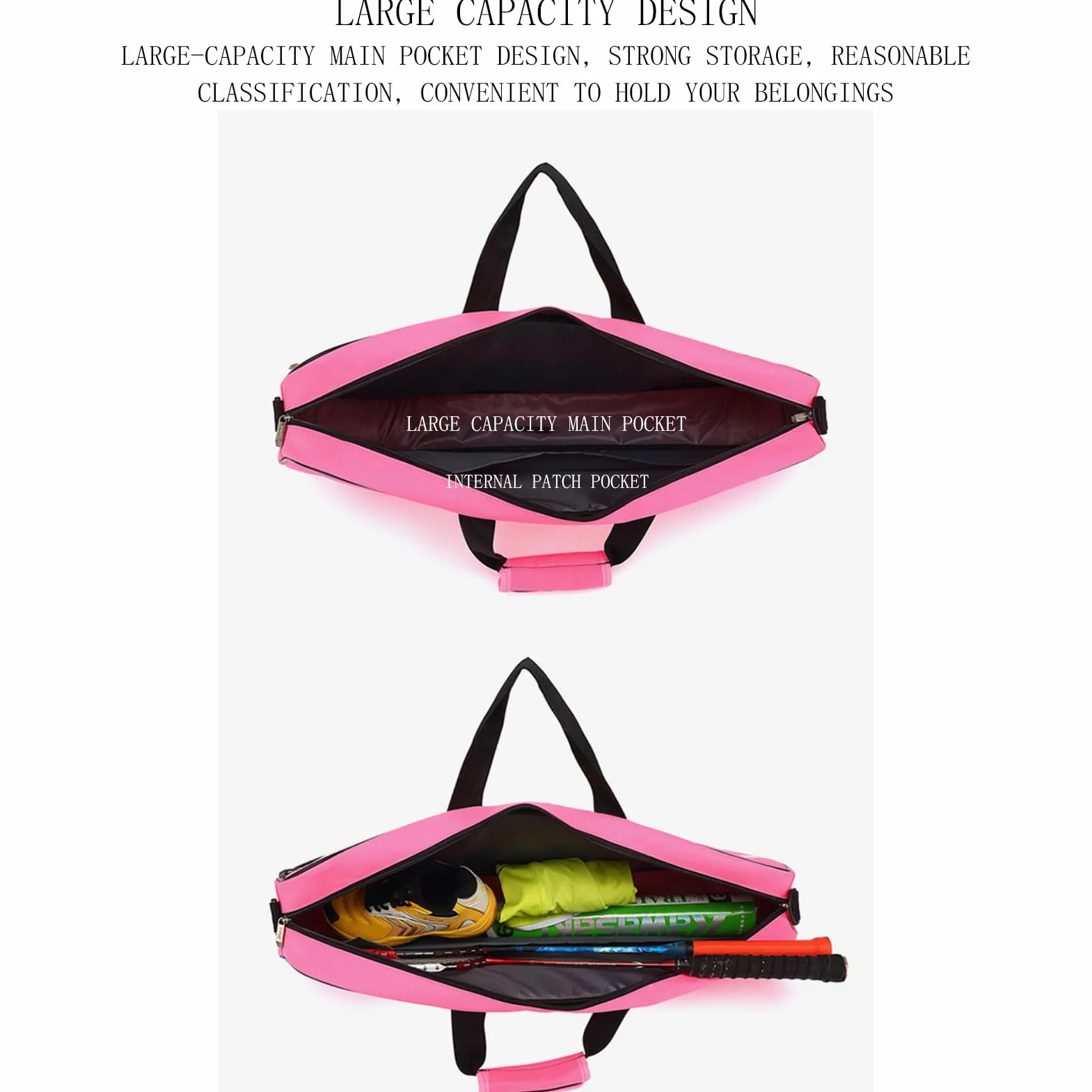 Bolsa de Almacenamiento de Bádminton para Raquetas, Tenis y Racquetball, Protectora de Hombro, Duradera