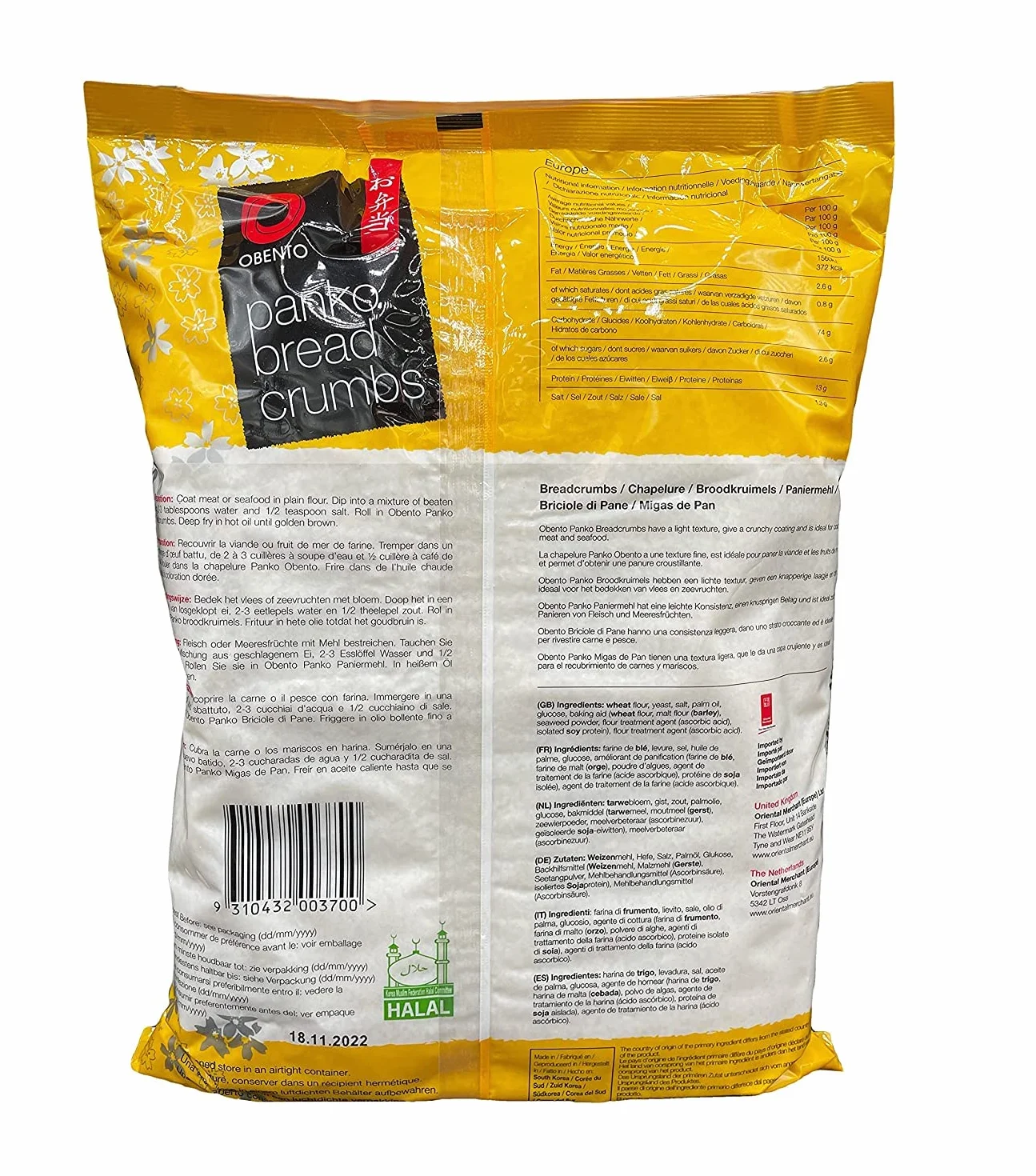 OBENTO PANKO CRUMBRES 1 KG