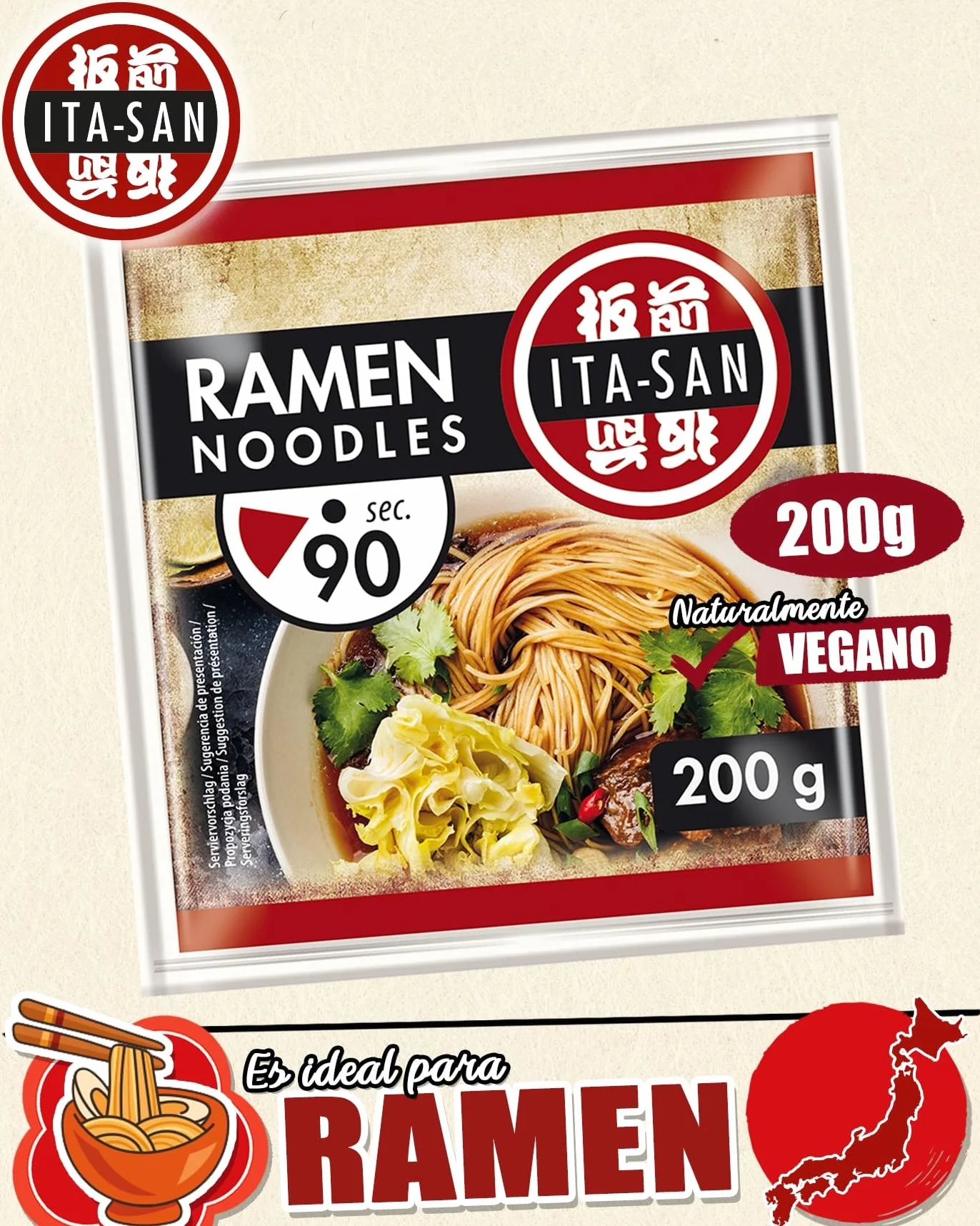 ITA-SAN Fideos Ramen 200 g 30 sztuk