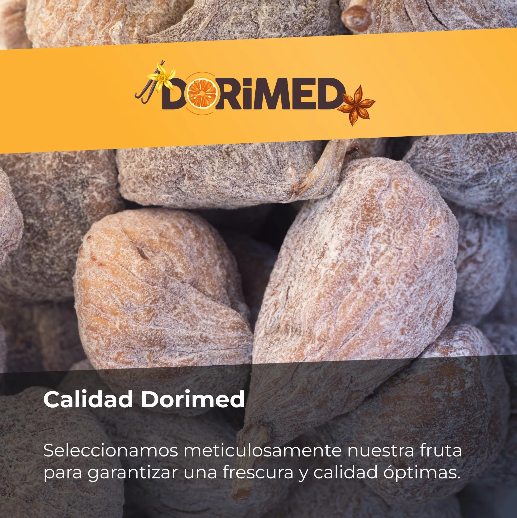 Higos Secos Españoles | 1 Kg de Higos Deshidratados | Sin Azúcar Añadida | Crudos y Enteros | Alto en Fibra y Minerales | IDEAL como SNACK | Dorimed