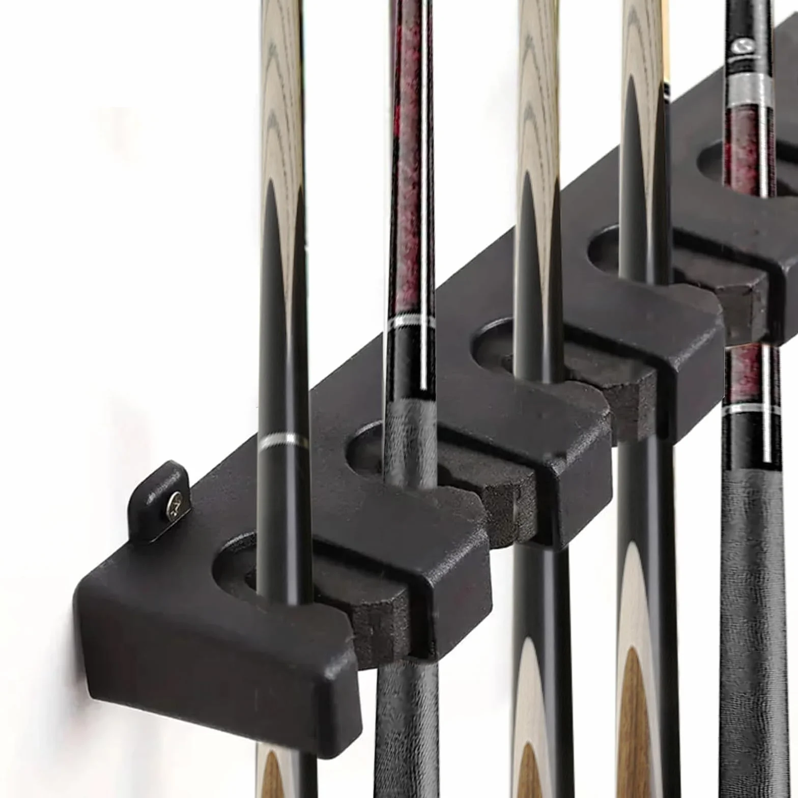 Estante Vertical y Horizontal para Cañas de Pescar, Soporte para 6 Cañas, Negro