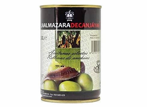 Aceitunas selectas rellenas de anchoa lata 130 g