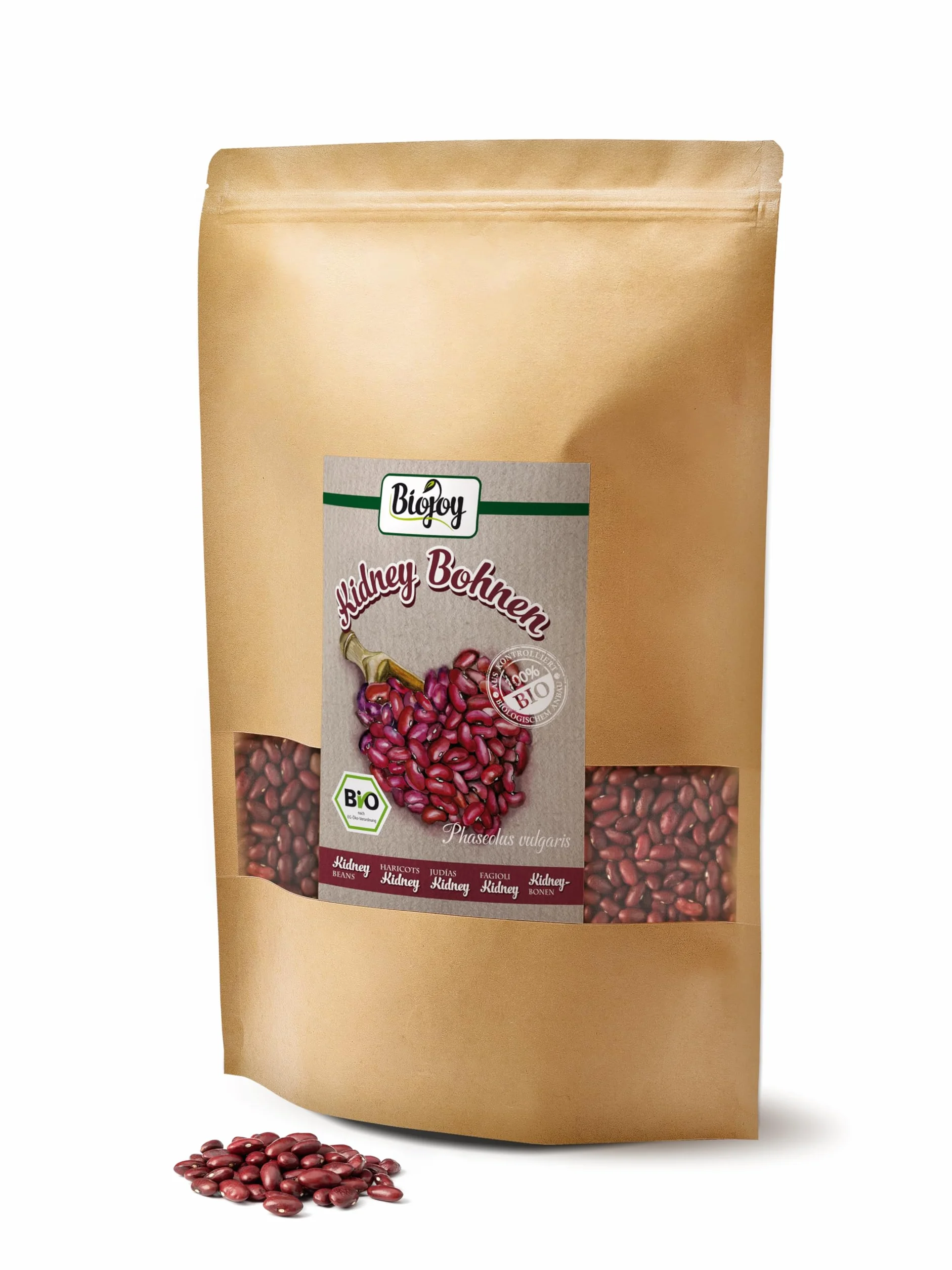 Biojoy Frijoles rojos (Kidney) Ecológicos (1,5 kg), enteros y sin aditivos
