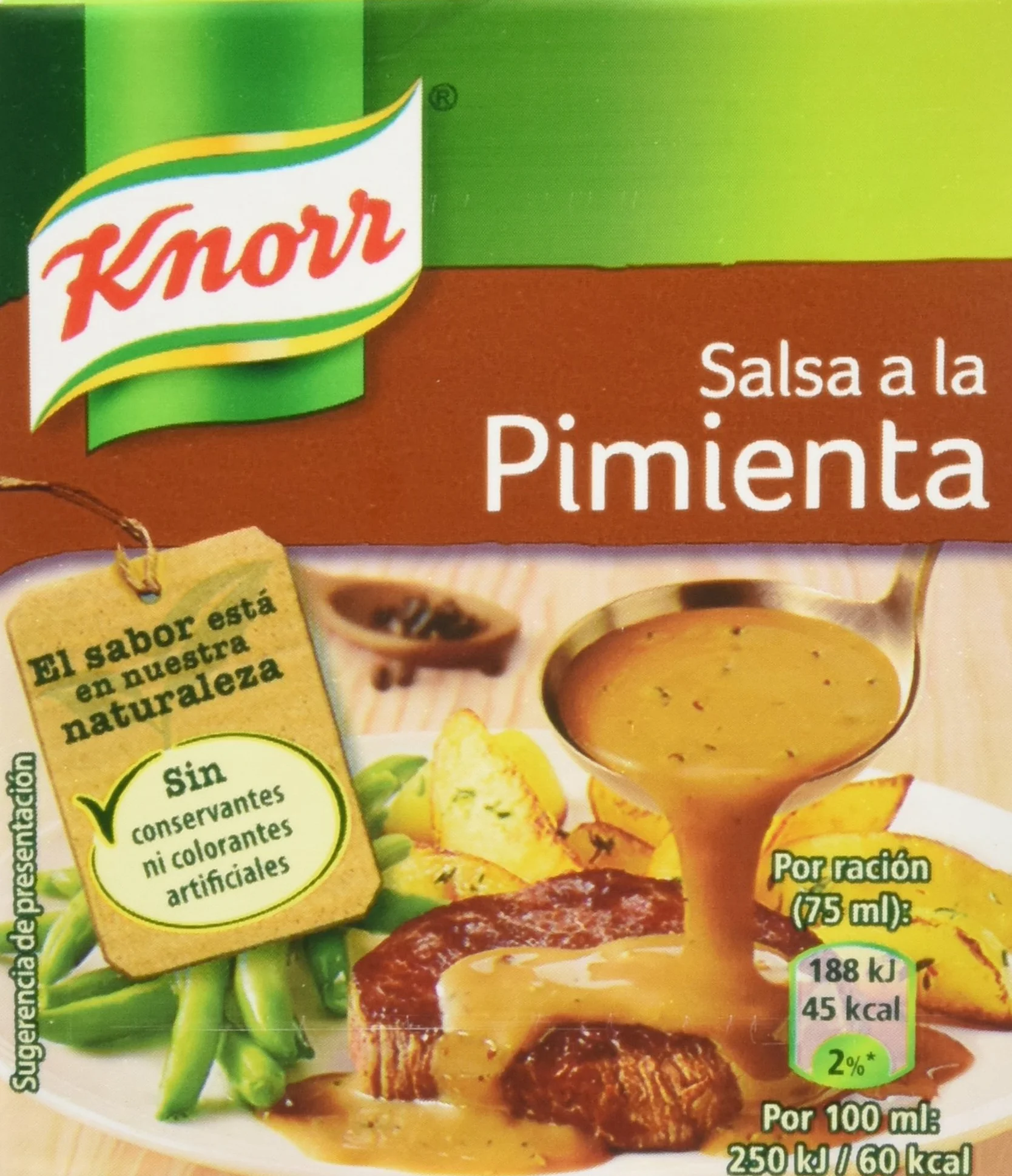 Knorr - Salsa Brick A La Pimienta, 300 ml - [Pack de 2]