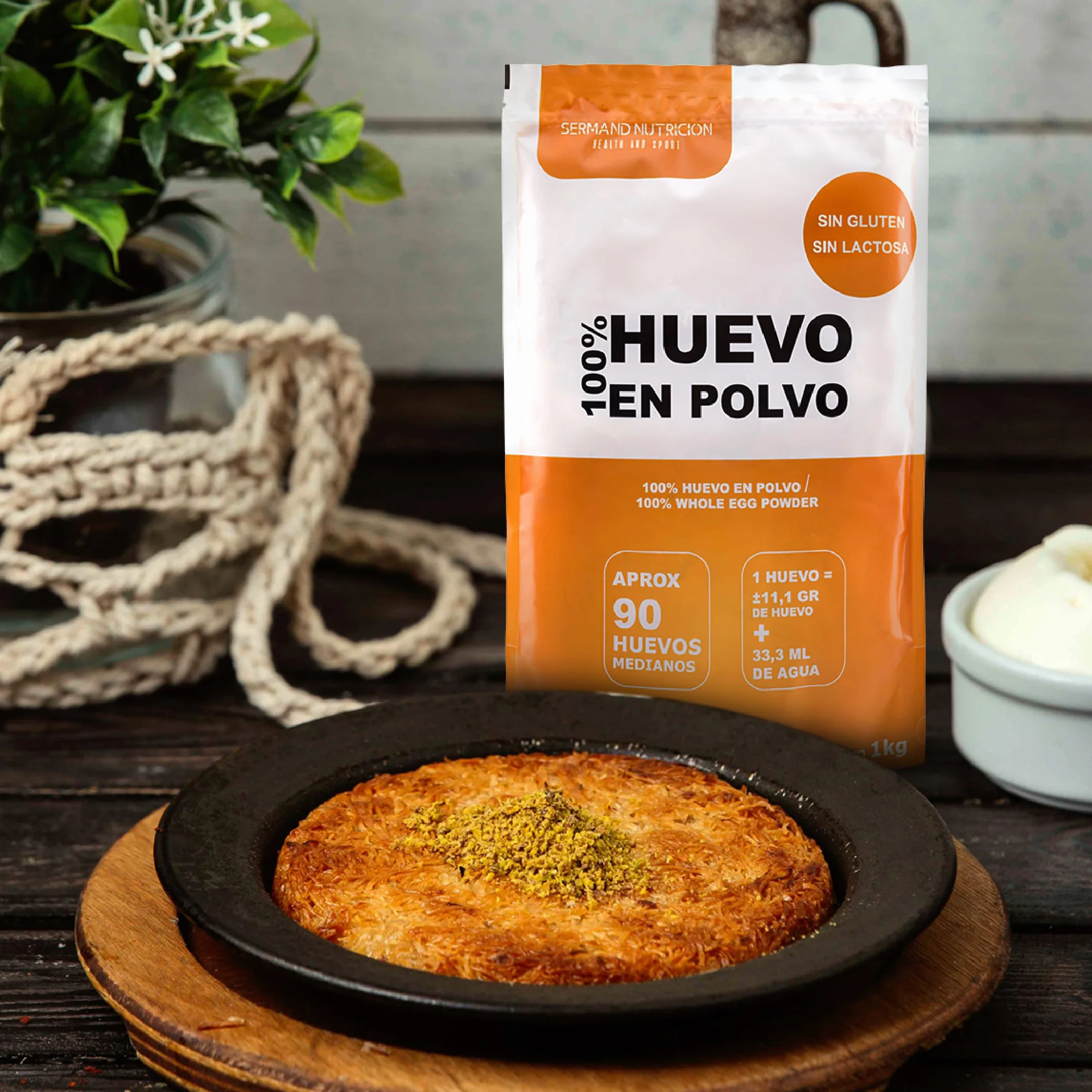 Huevo en Polvo Campero 1kg | Huevos Pasteurizados Sin Gluten | Huevo Deshidratado Sin Aditivos