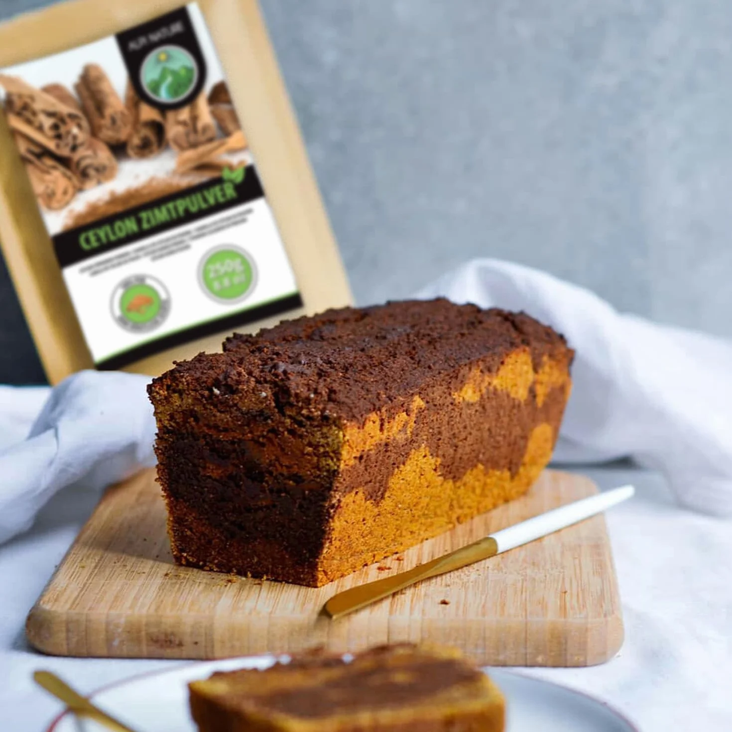 Alpi Nature Canela de Ceilán en Polvo 250g, Palitos de Canela de Ceilán Molidos en Polvo
