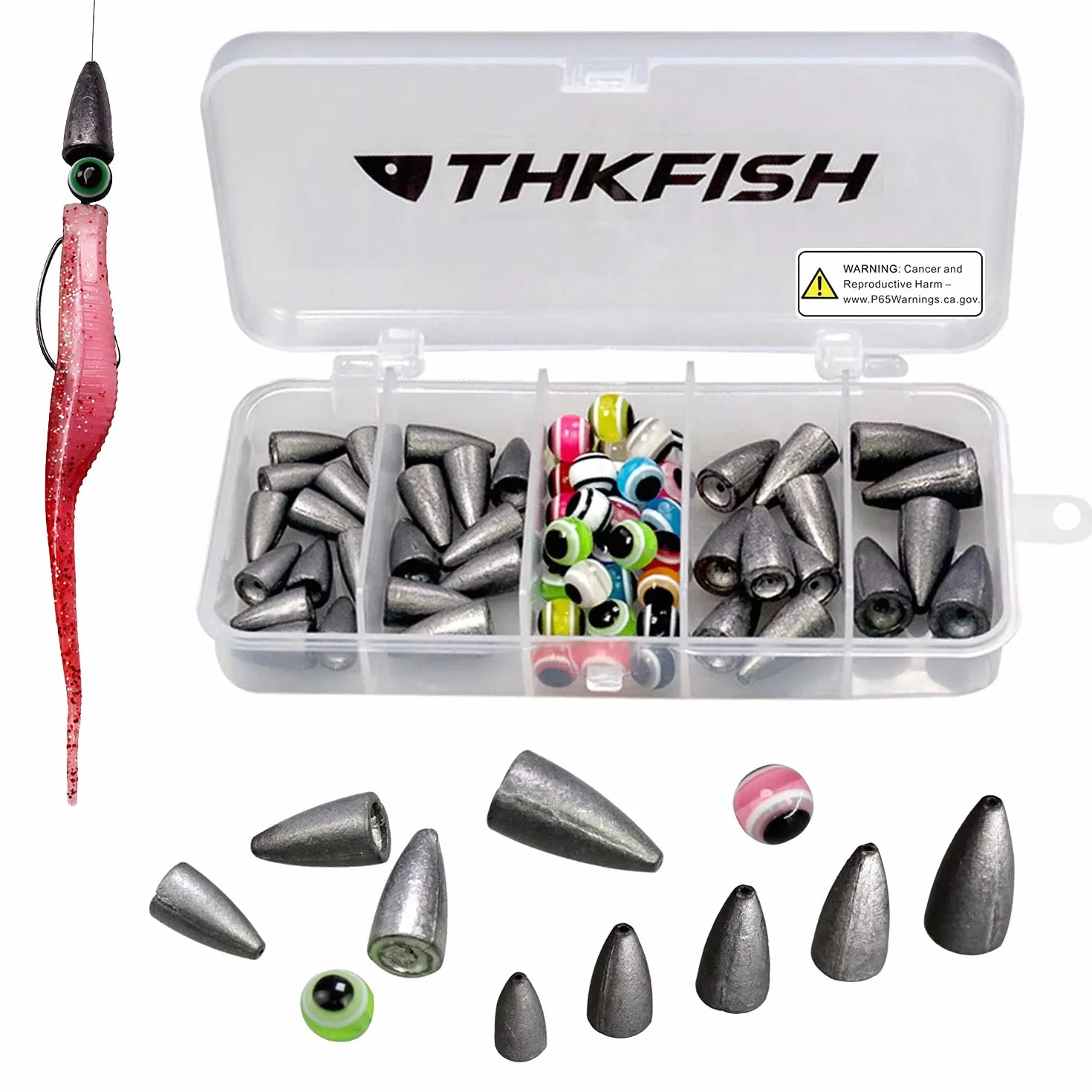 THKFISH Carolina Rig Texas Platform Fishing Accessories Kit 64 piezas