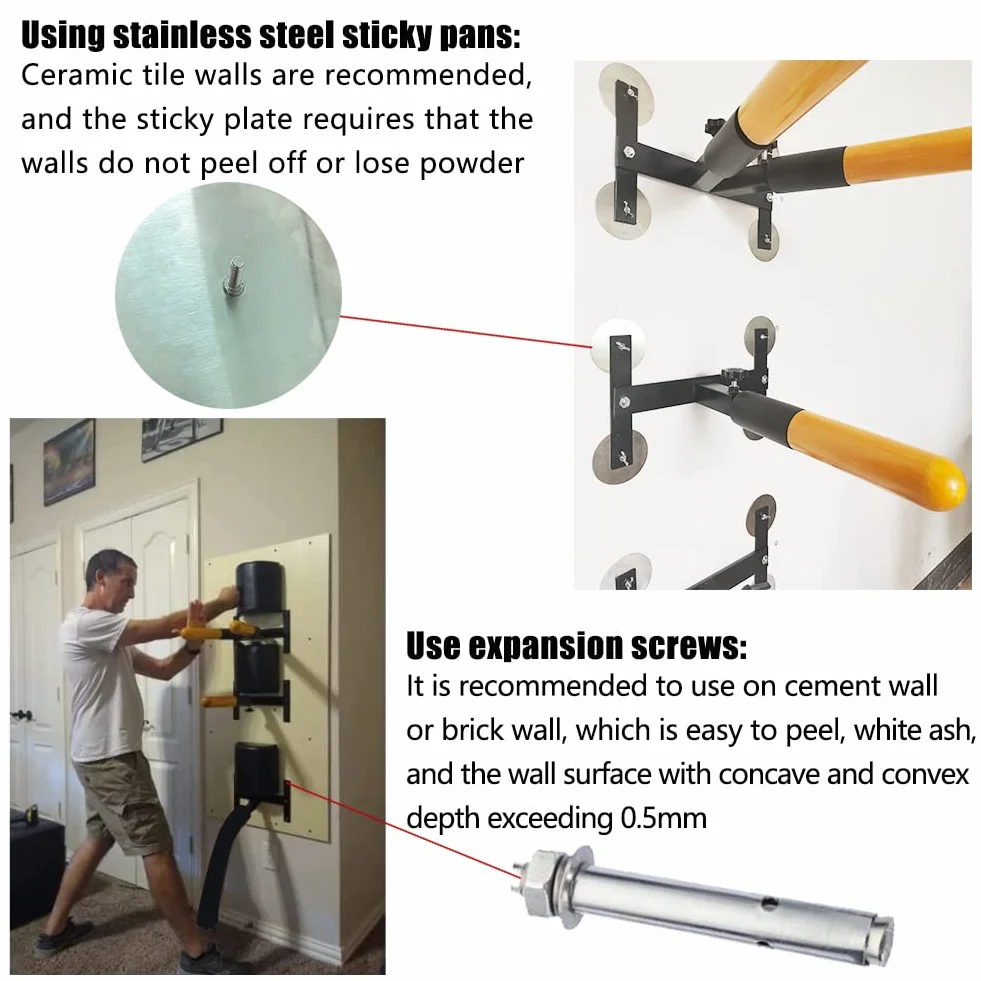 Pared montado Wing Chun Muñeco de Madera Grappling Dummy