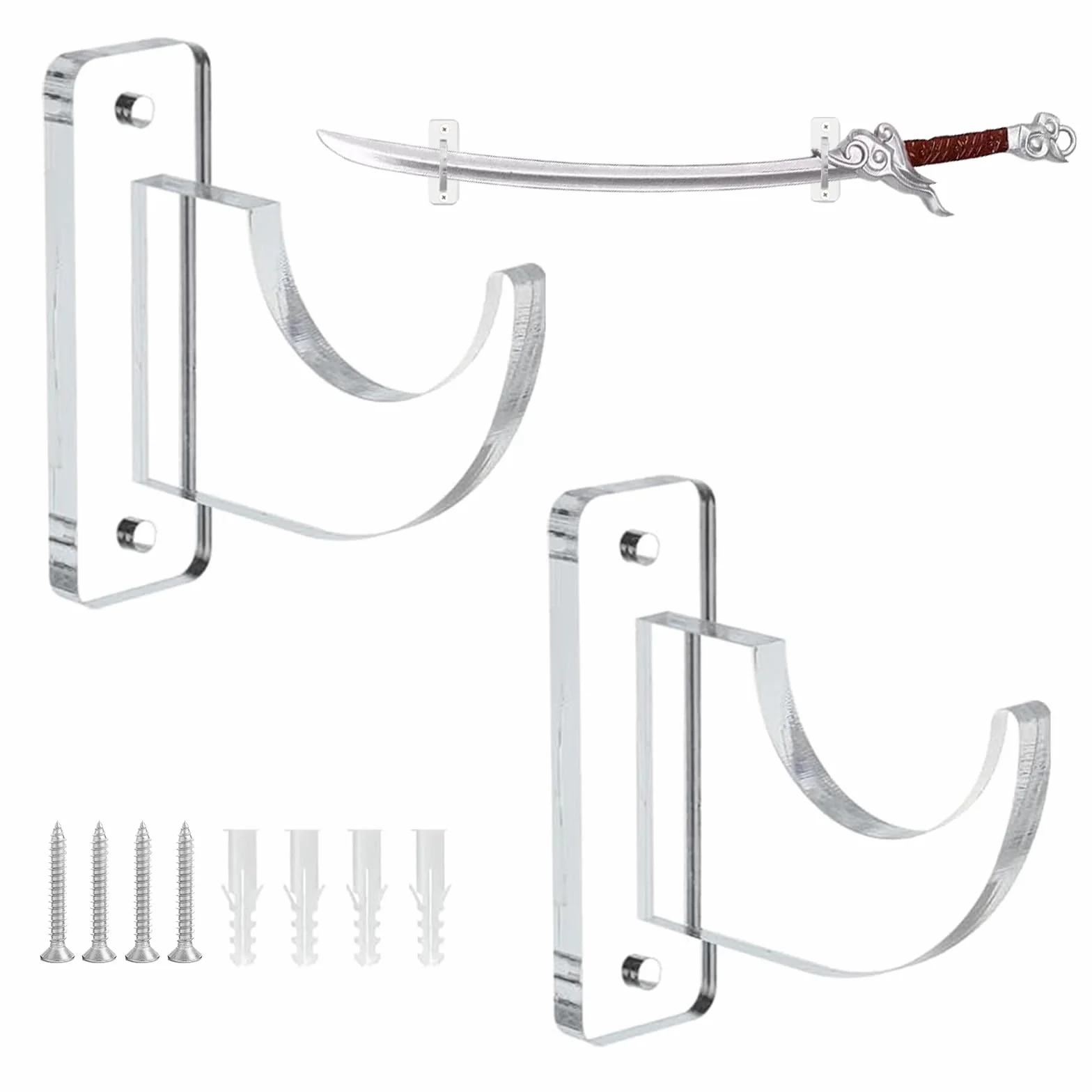 Soporte de pared para espada, sable de luz, espadas samurai, armas marciales