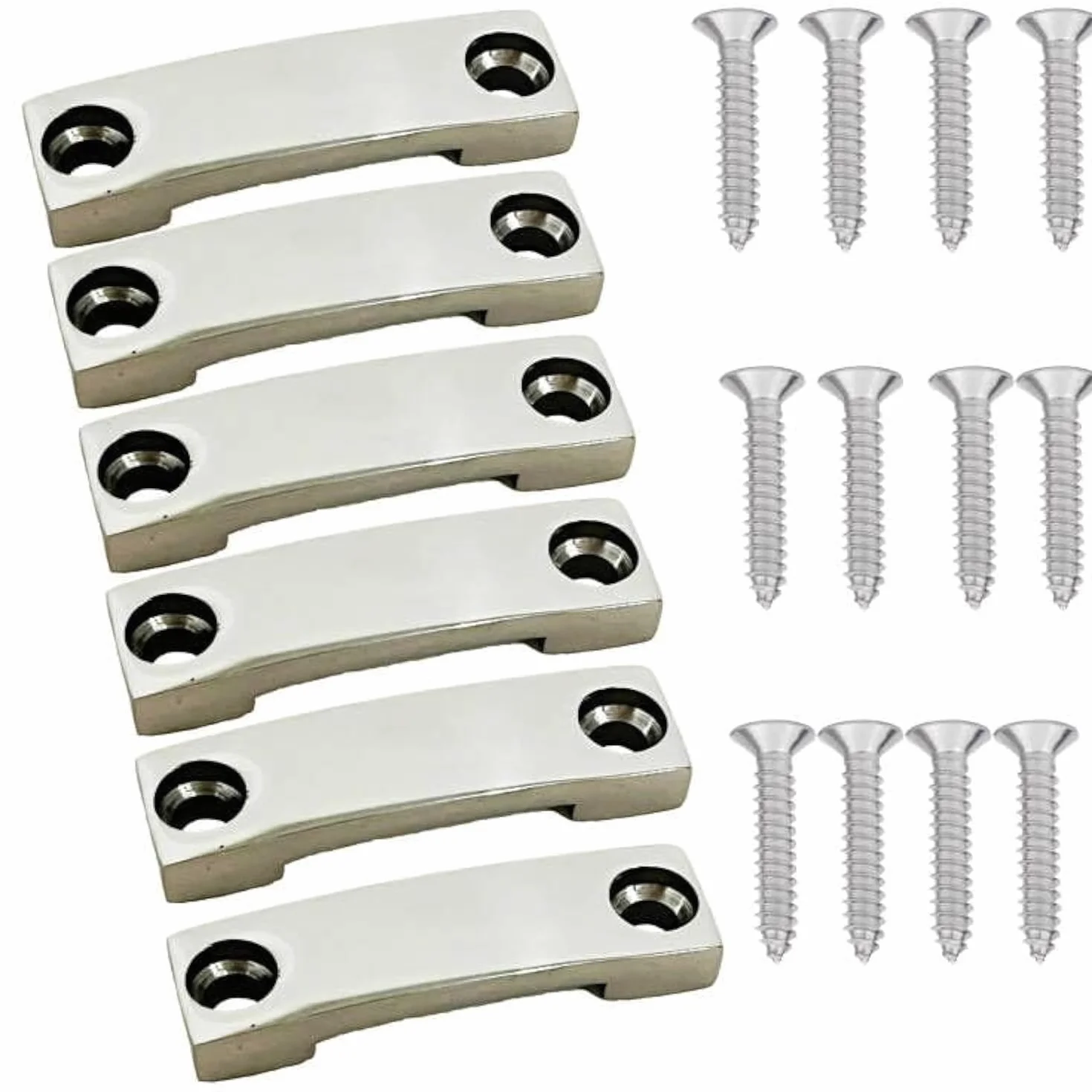 Amarres de correa de acero inoxidable 316 de 1 pulgada, Paquete de 6 para Bimini, barco, kayak, Jeep