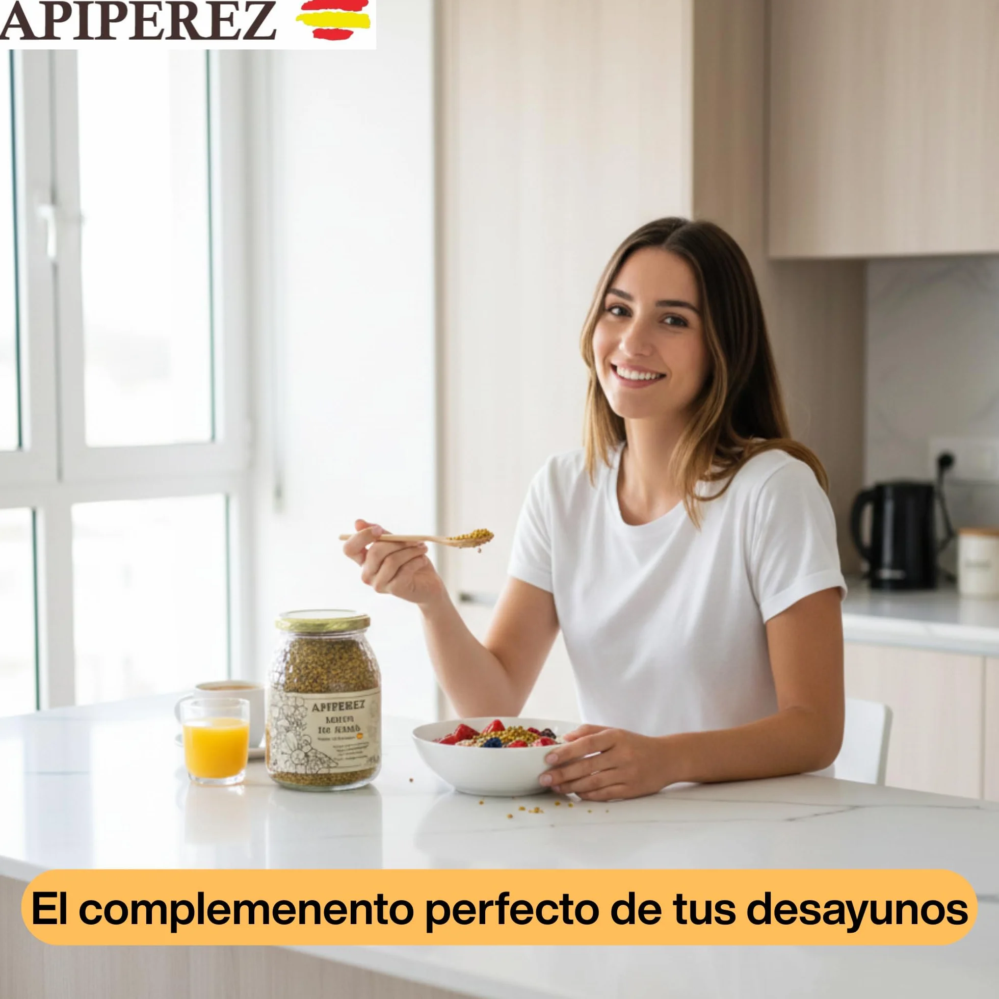 APIPEREZ Polen de Abeja 250 g – Superalimento Natural, Energético y Rico en Proteínas – Mejora Sistema Inmunitario y Rendimiento Físico