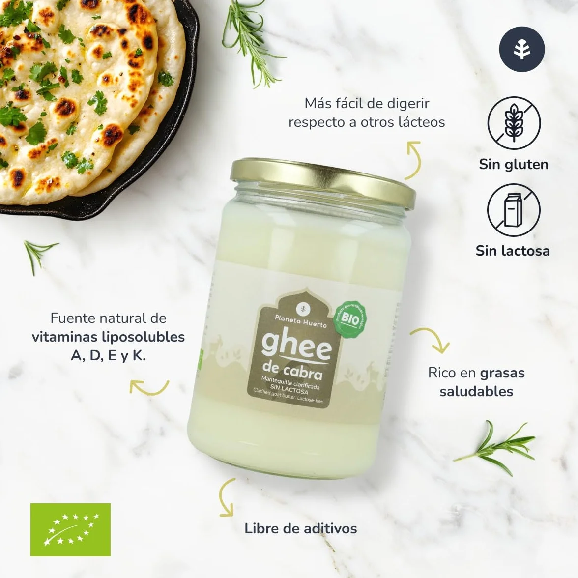Planeta Huerto Ghee mantequilla clarificada de cabra ECO 500 g