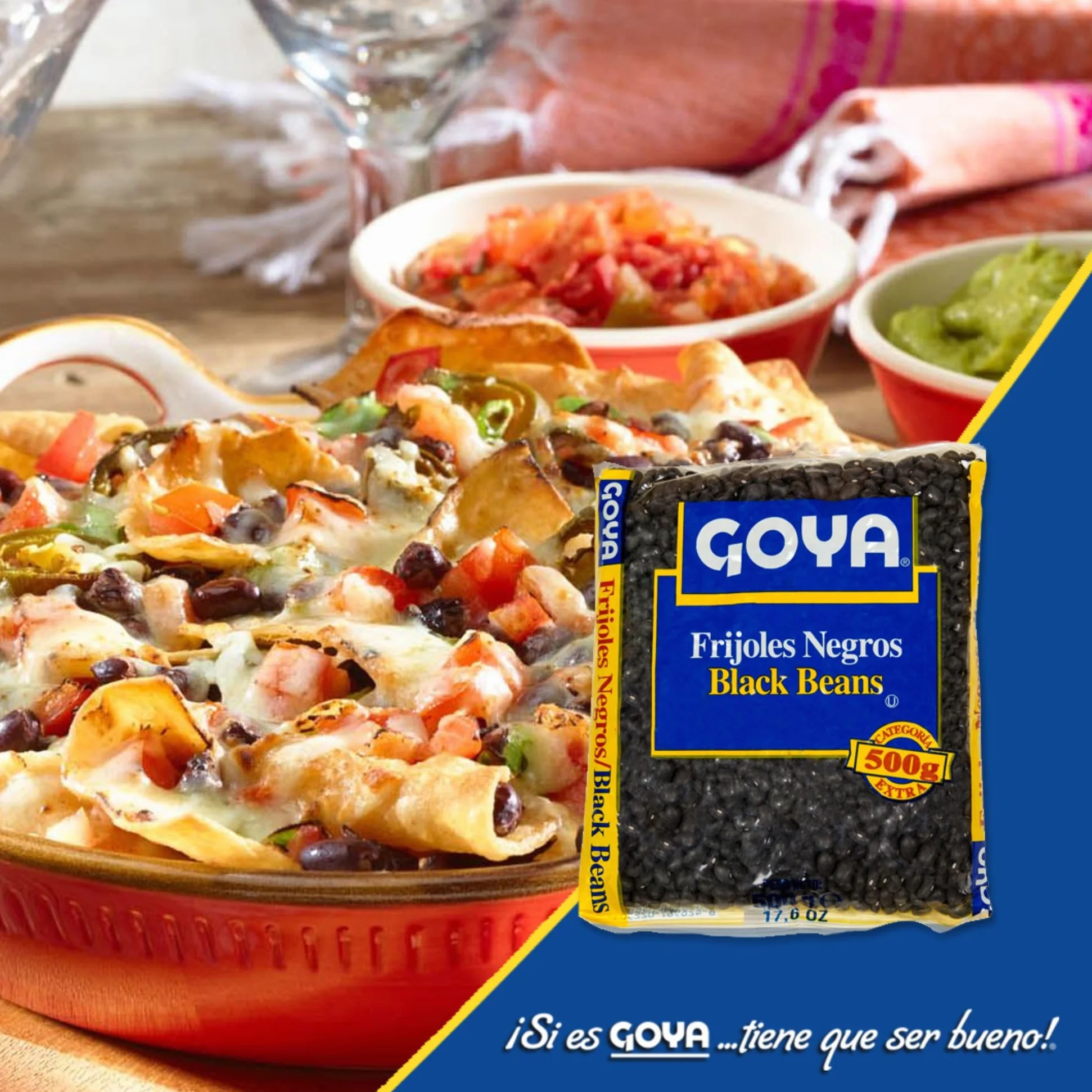 Goya Frijoles Negros 6x500 gr, Listos para Cocinar, Alto en Proteína Vegetal, Cremosos y Tiernos, Ideales para Platos Caribeños