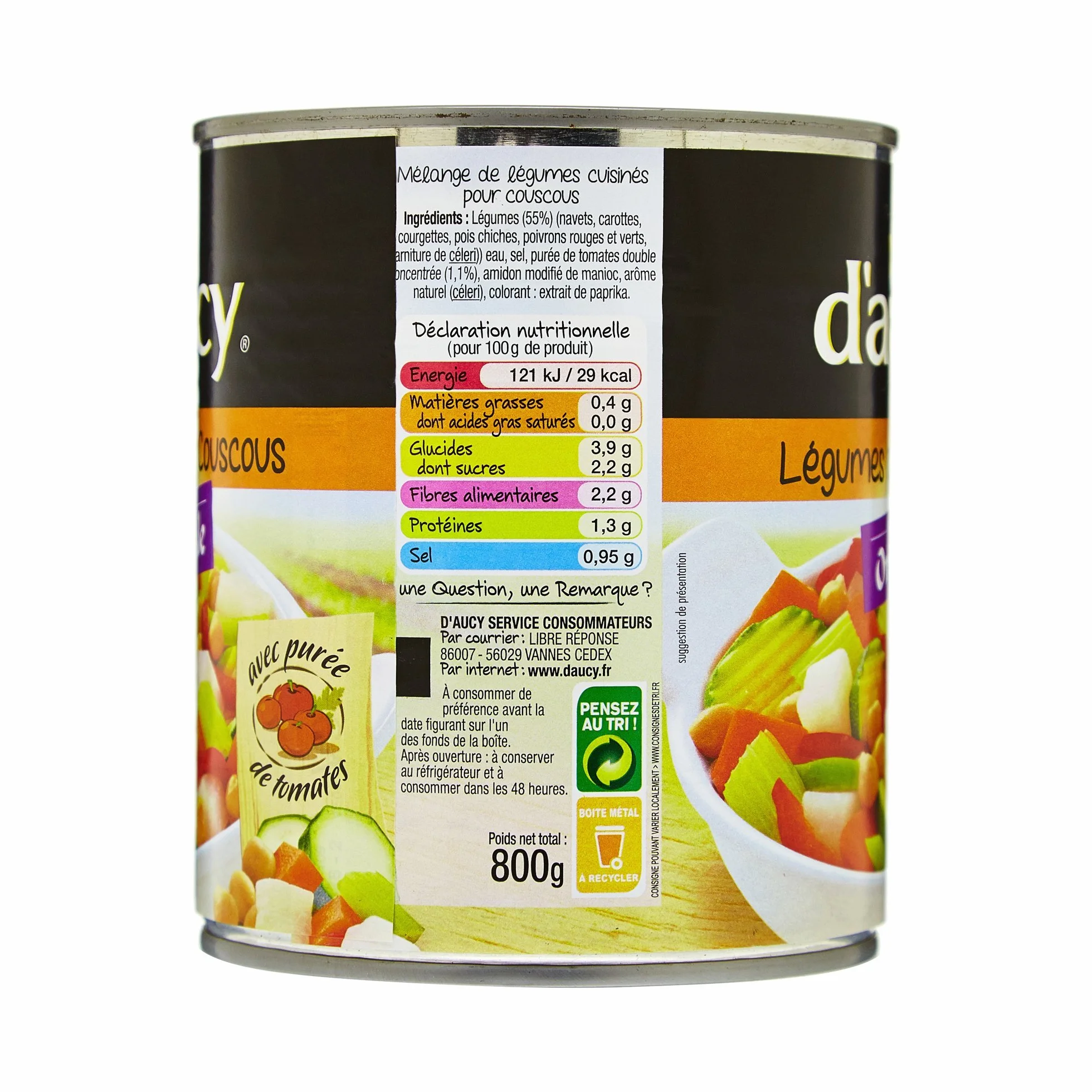 D'Aucy - Verduras De Cuscús 3X800G - Légumes Couscous 3X800G - Precio Por Unidad - Entrega Rápida