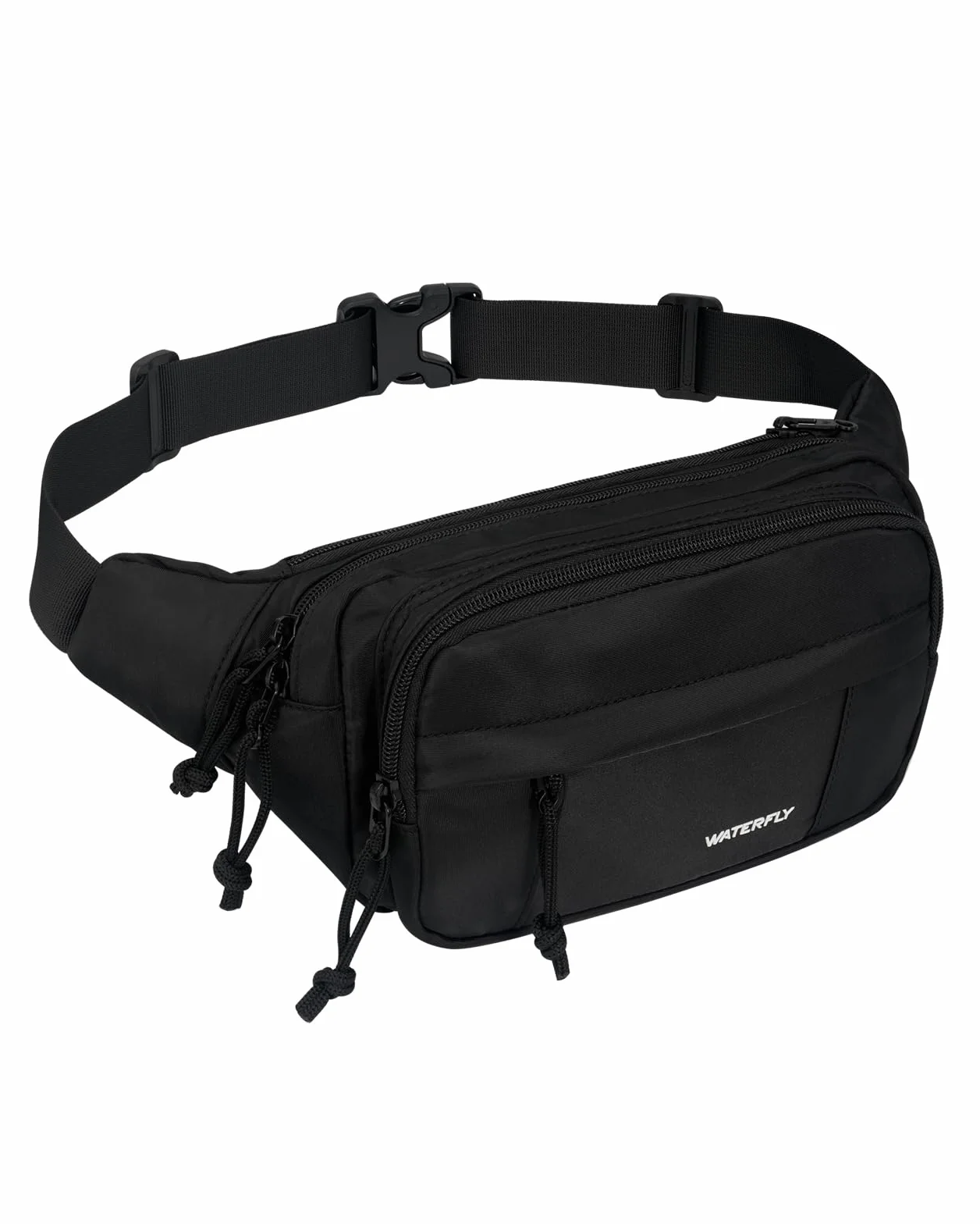 Waterfly Riñonera Grande Bolsa de Cinturón 4 Bolsillos Cremallera Cinturón Ajustable