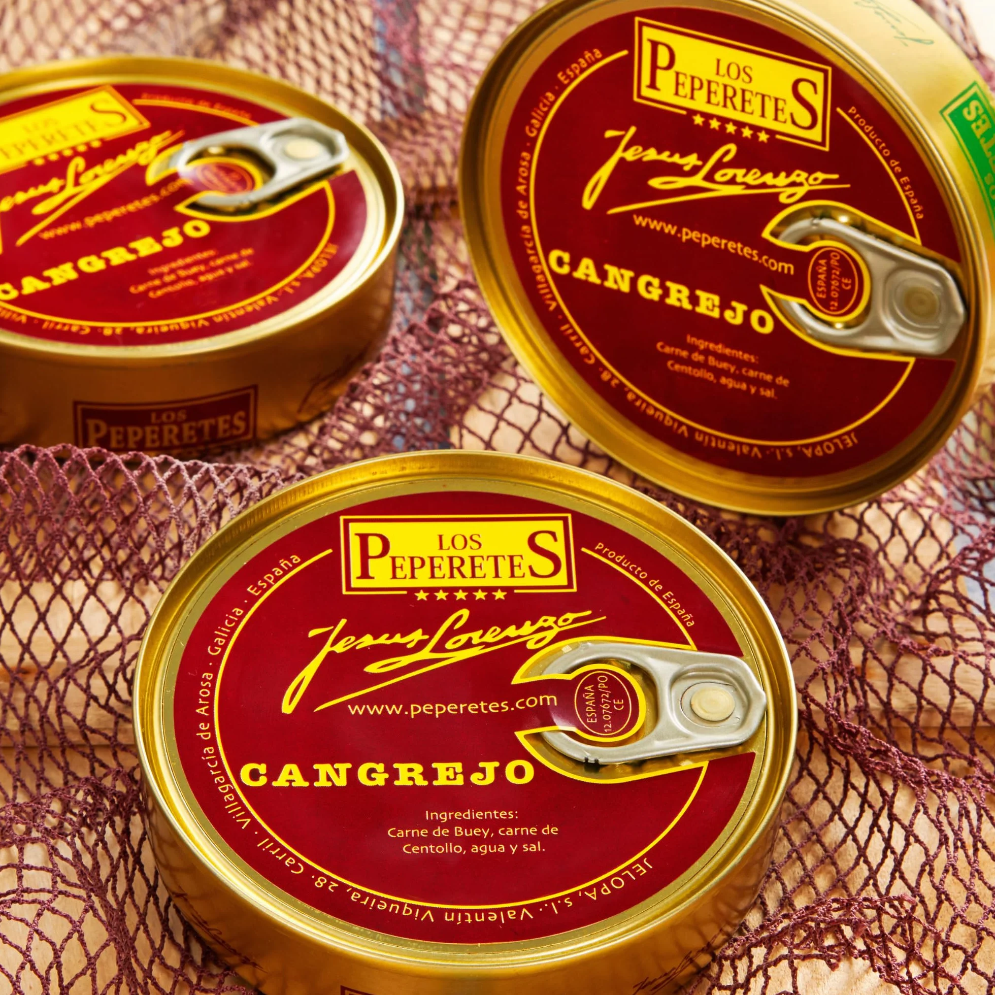 LOS PEPERETES Cangrejo al Natural Buey de Mar 120 g | Marisco Gallego Gourmet | Carne de Cangrejo del Atlántico | Conserva Artesanal y Natural | Sabor Tradicional del Mar de Galicia