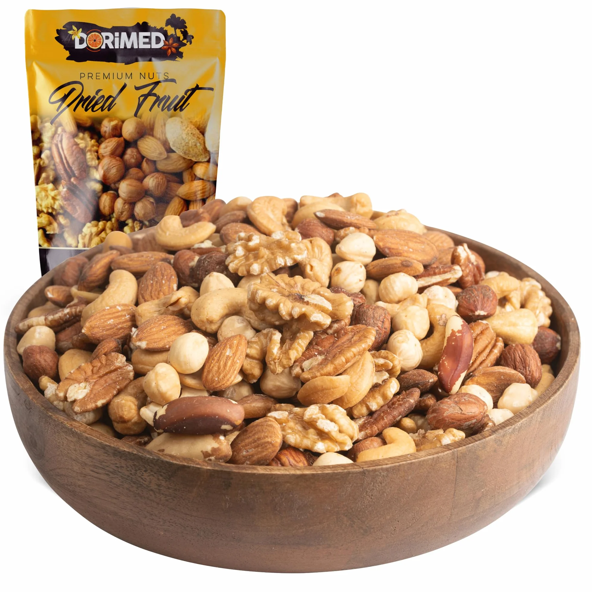 Mezcla frutos secos 1 Kg Almendras Avellanas Anacardos Pecanas Nueces Brasil Naturales Vegano No GMO Dorimed