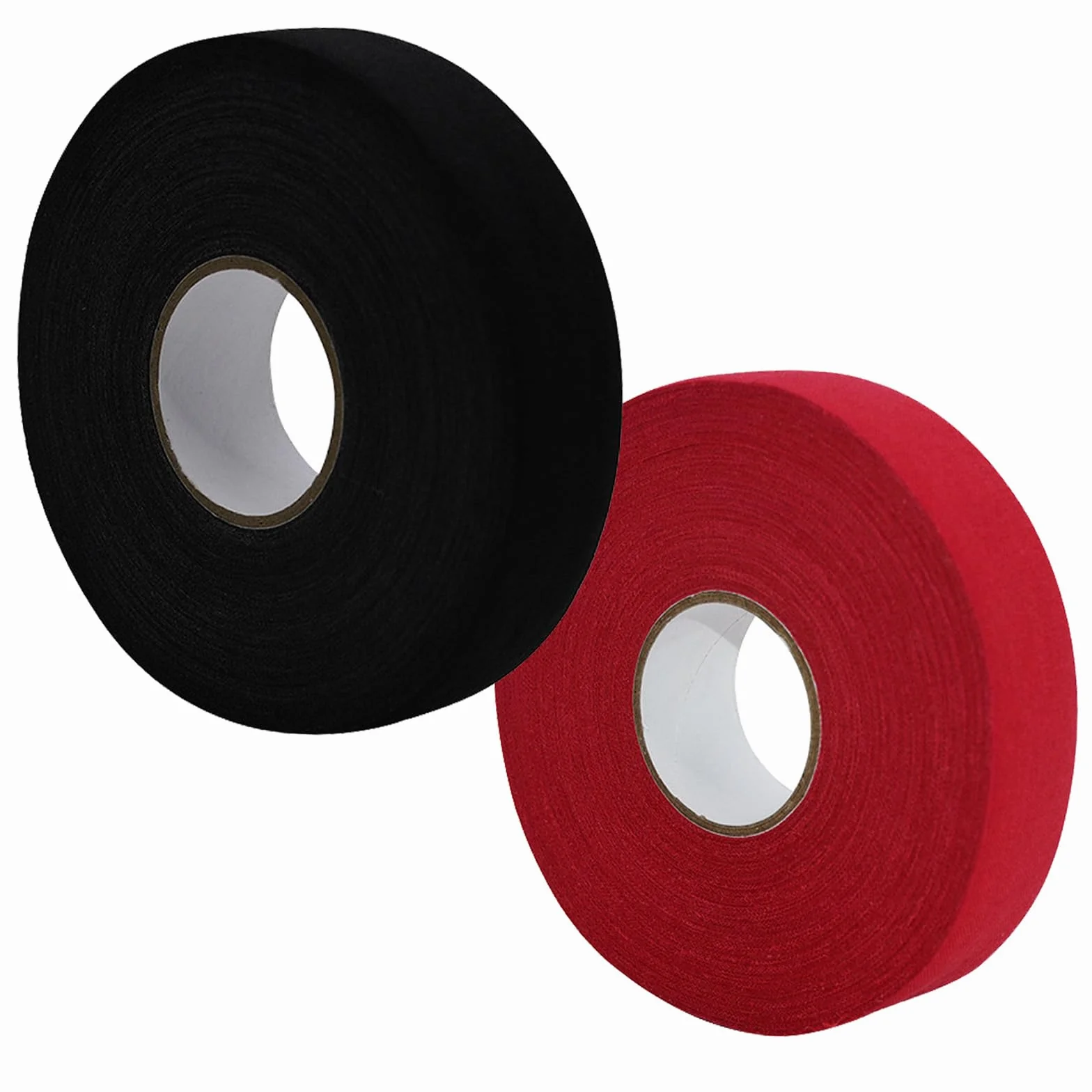 Cinta de Agarre de Hockey Antideslizante 2,5 cm x 25 m Cinta Hockey Adhesiva para Palo (Negro, Rojo)