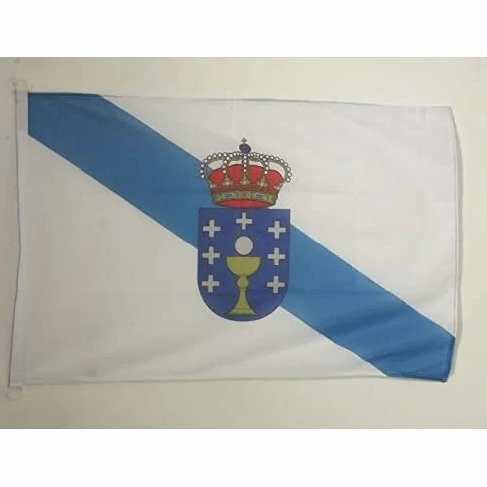 AZ FLAG Bandera de Galicia 90x60cm Uso Exterior - Bandera Gallega 60x90cm Anillos