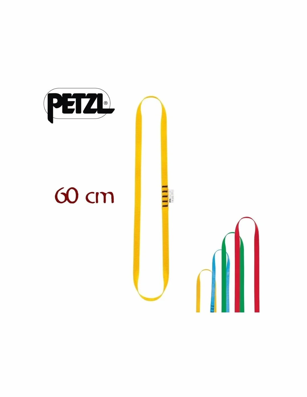 Petz-l ANNEAU Cinta de Anillo 60 cm Amarillo 22 kN Poliéster EN 566 EN 795 B