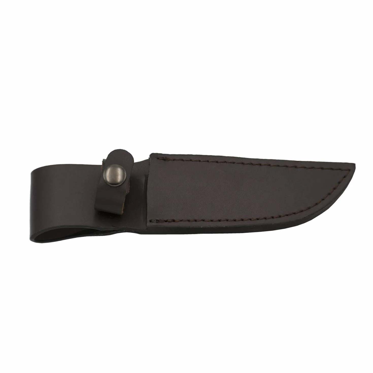 THIRD Cuchillo de Caza 12,4 cm Acero 440 Mango Pakkawood y Madera Negra Funda de Piel