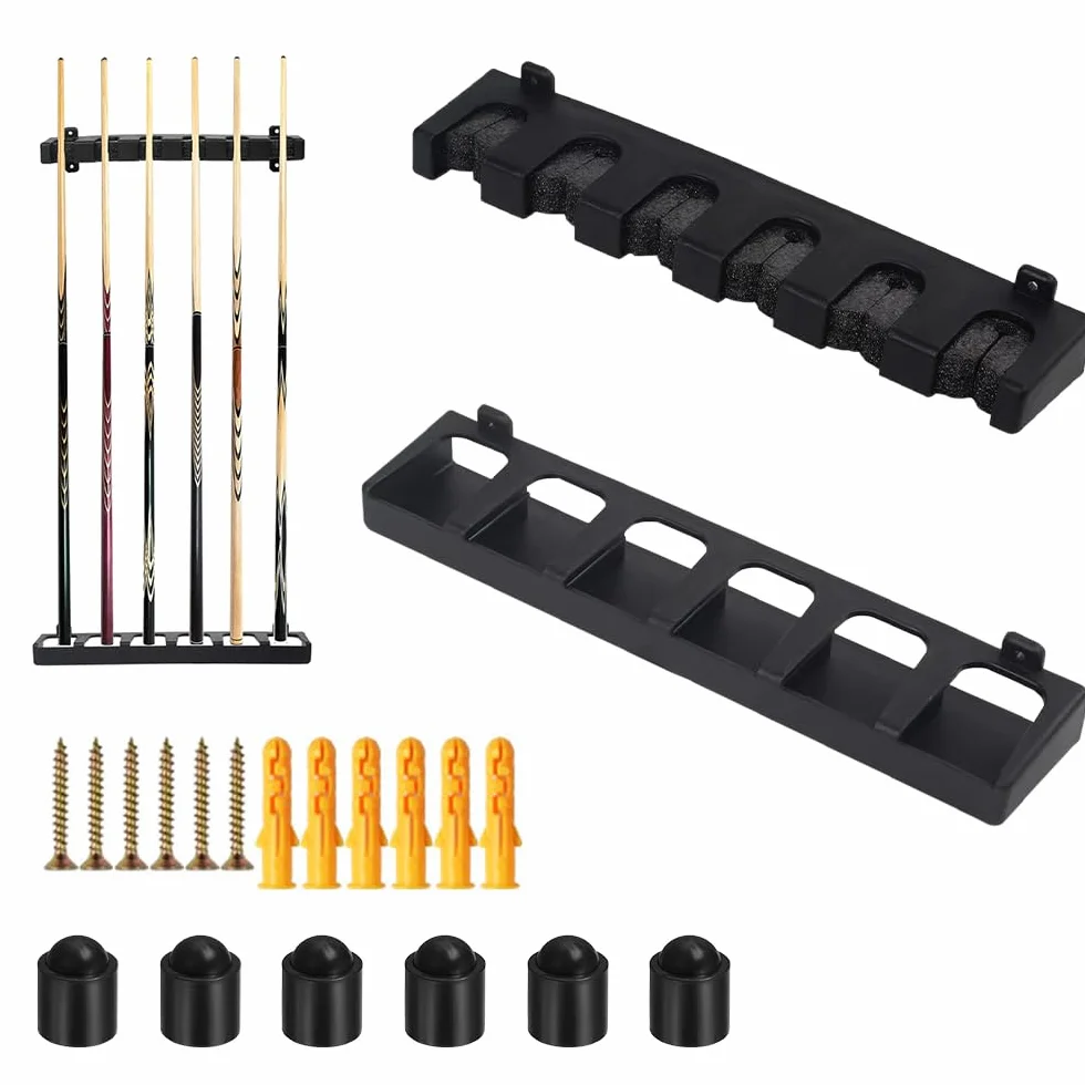 Estante Vertical y Horizontal para Cañas de Pescar, Soporte para 6 Cañas, Negro