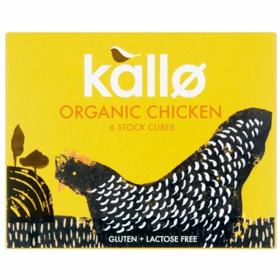 Kallo Organic Free Range Chicken Stock Cubes (6x11g) - Pack of 2