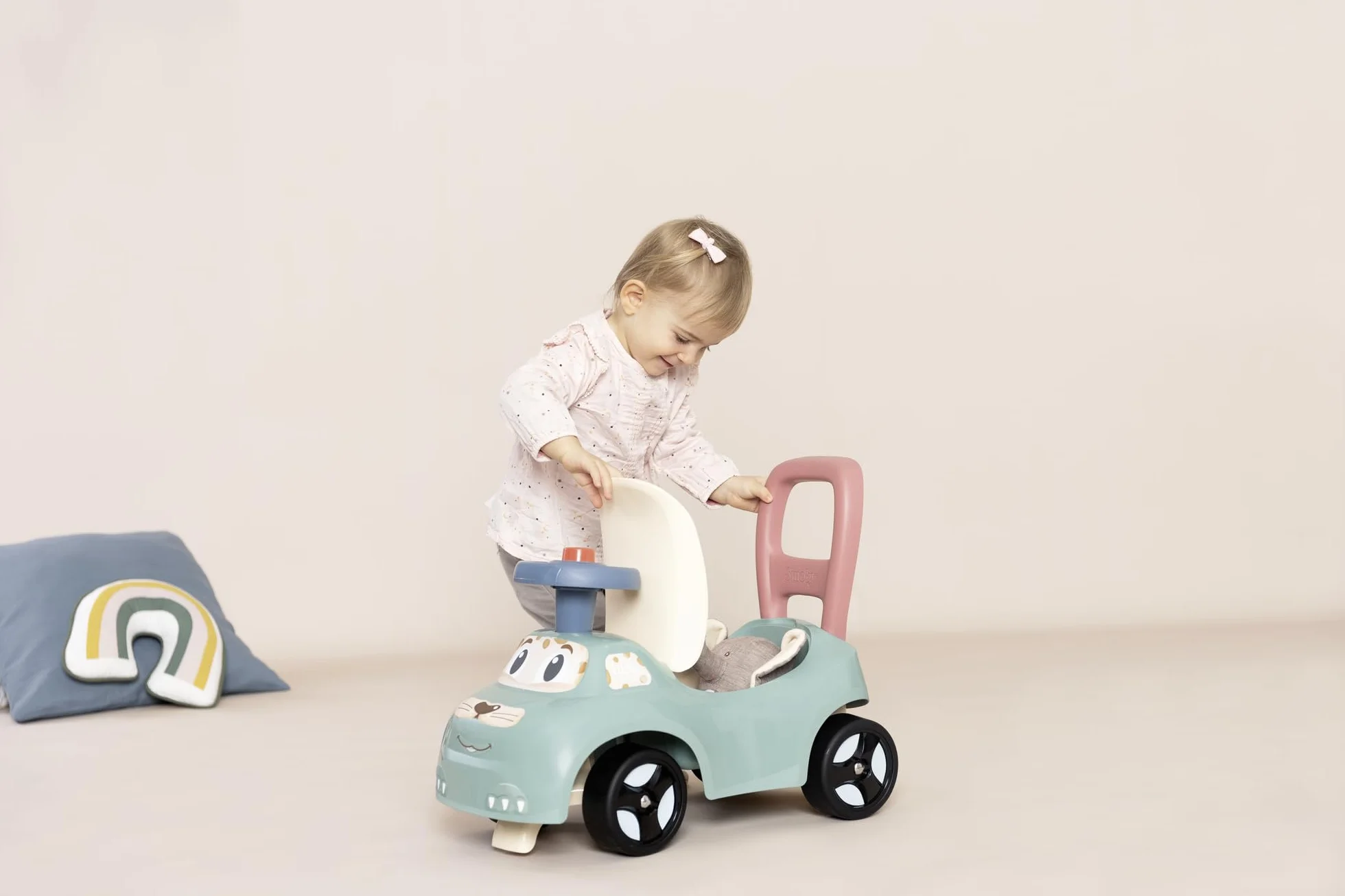 Little Smoby Mi Primer Coche Correpasillos Vehículo Infantil Compartimento portaobjetos Antivuelco Interior Exterior