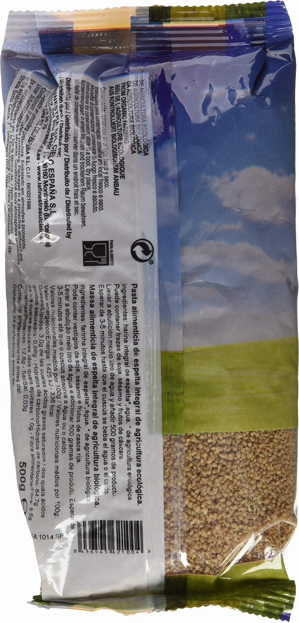 Cuscús de espelta integral - La Finestra Sul Cielo - 500g