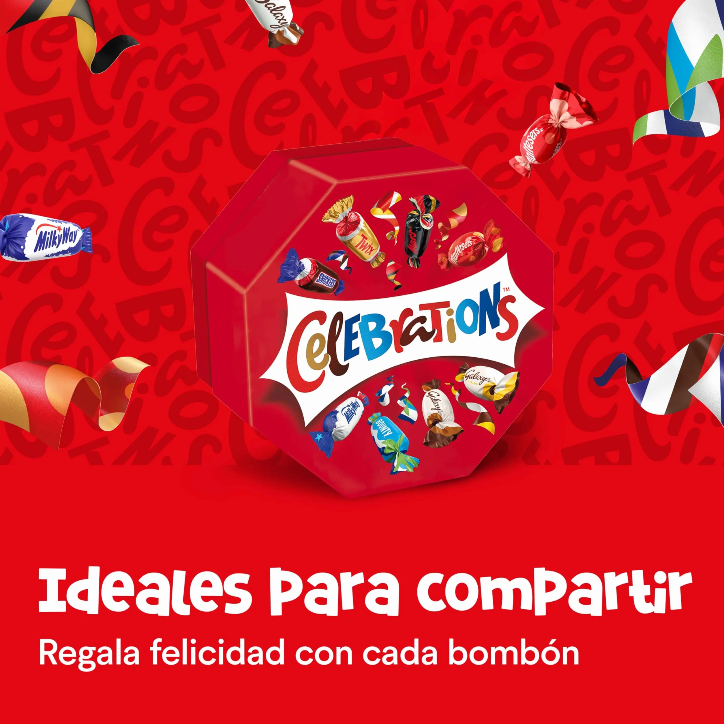 Celebrations, Caja Mezcla de Chocolatinas Mini, Disfruta de un Variedad de Sabores, Ideal como Regalo (196g)