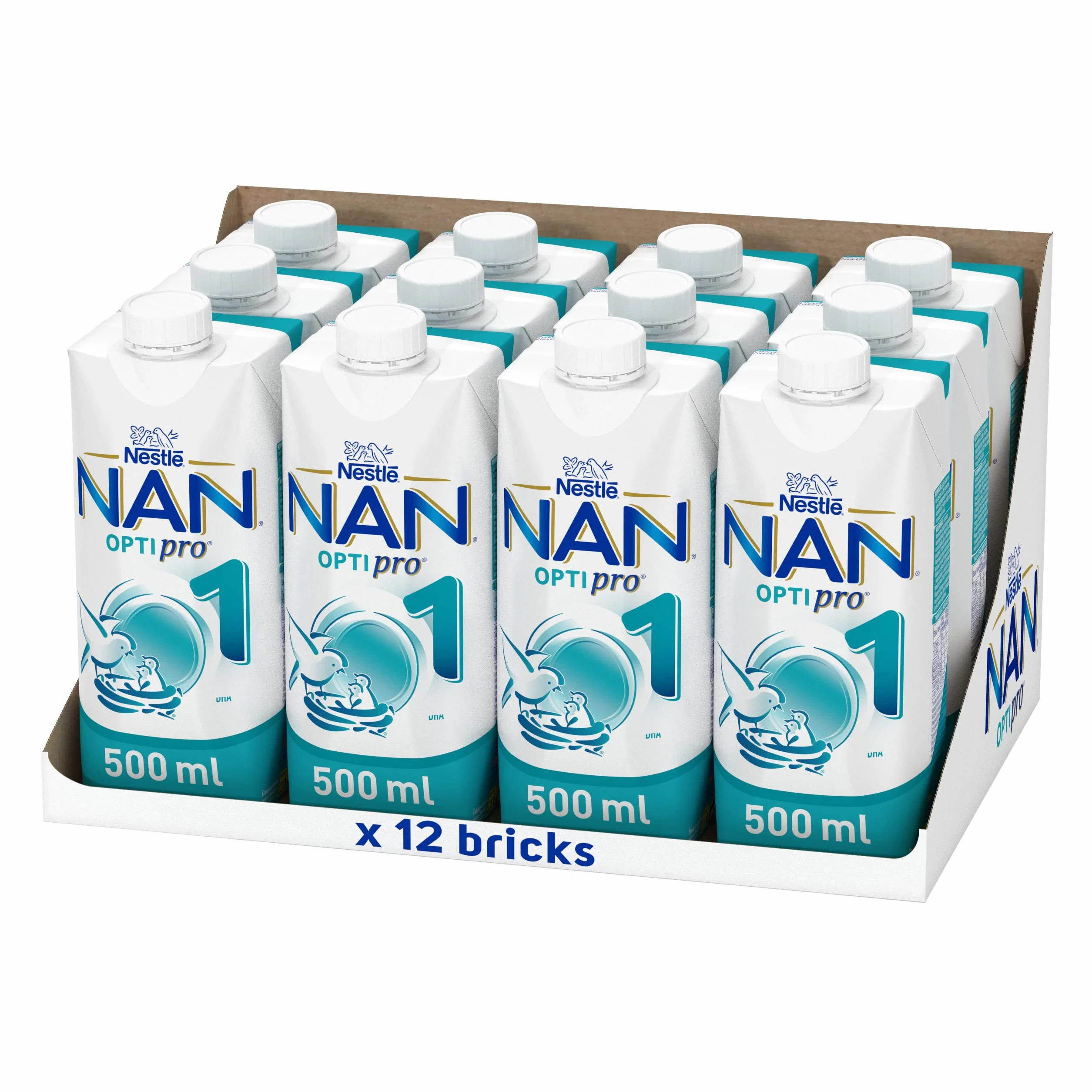 Nestlé NAN OPTIPRO 1 Líquida, Leche para lactantes, 12x500ml