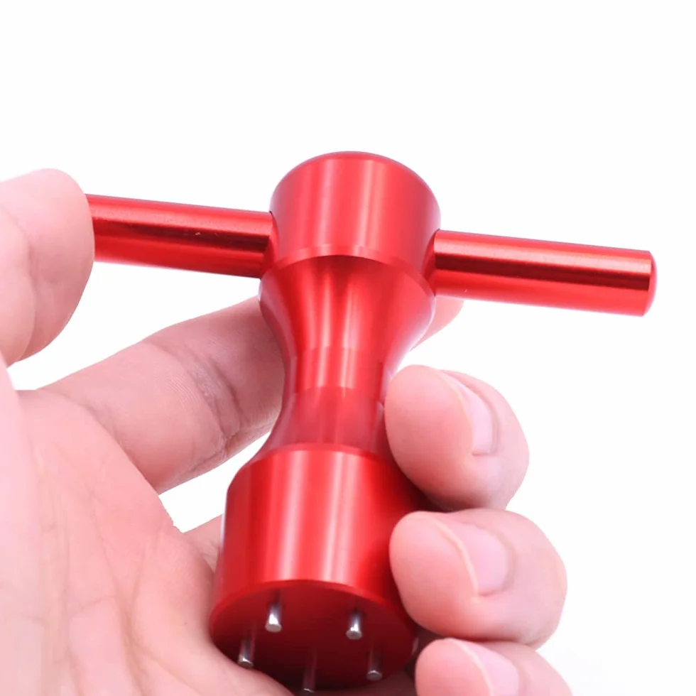 Llave de tornillo para palo de golf, 5 pines, roja