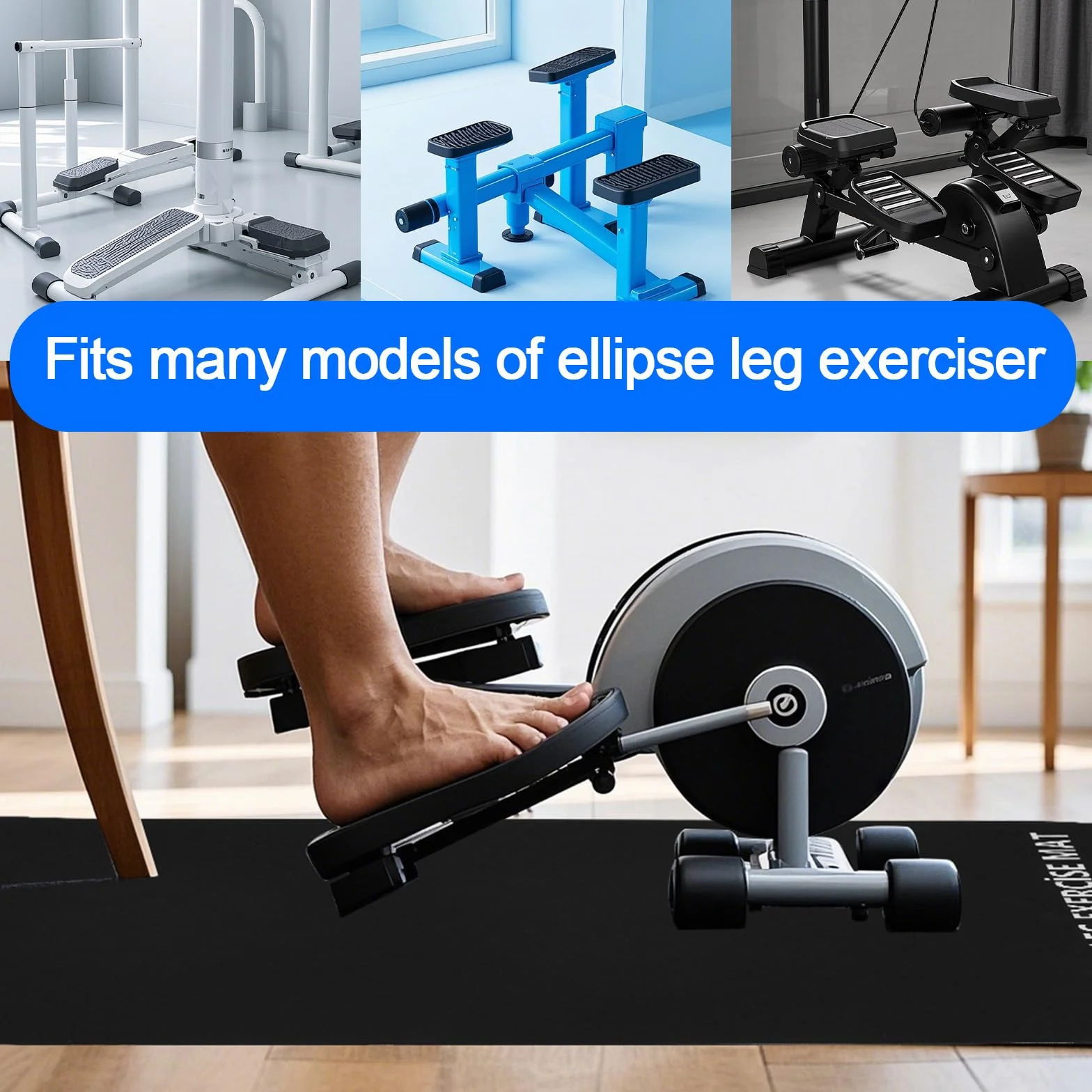 Gosknor Esterilla Elipse Antideslizante 60x40cm para Ejercicios de Piernas y Entrenamiento