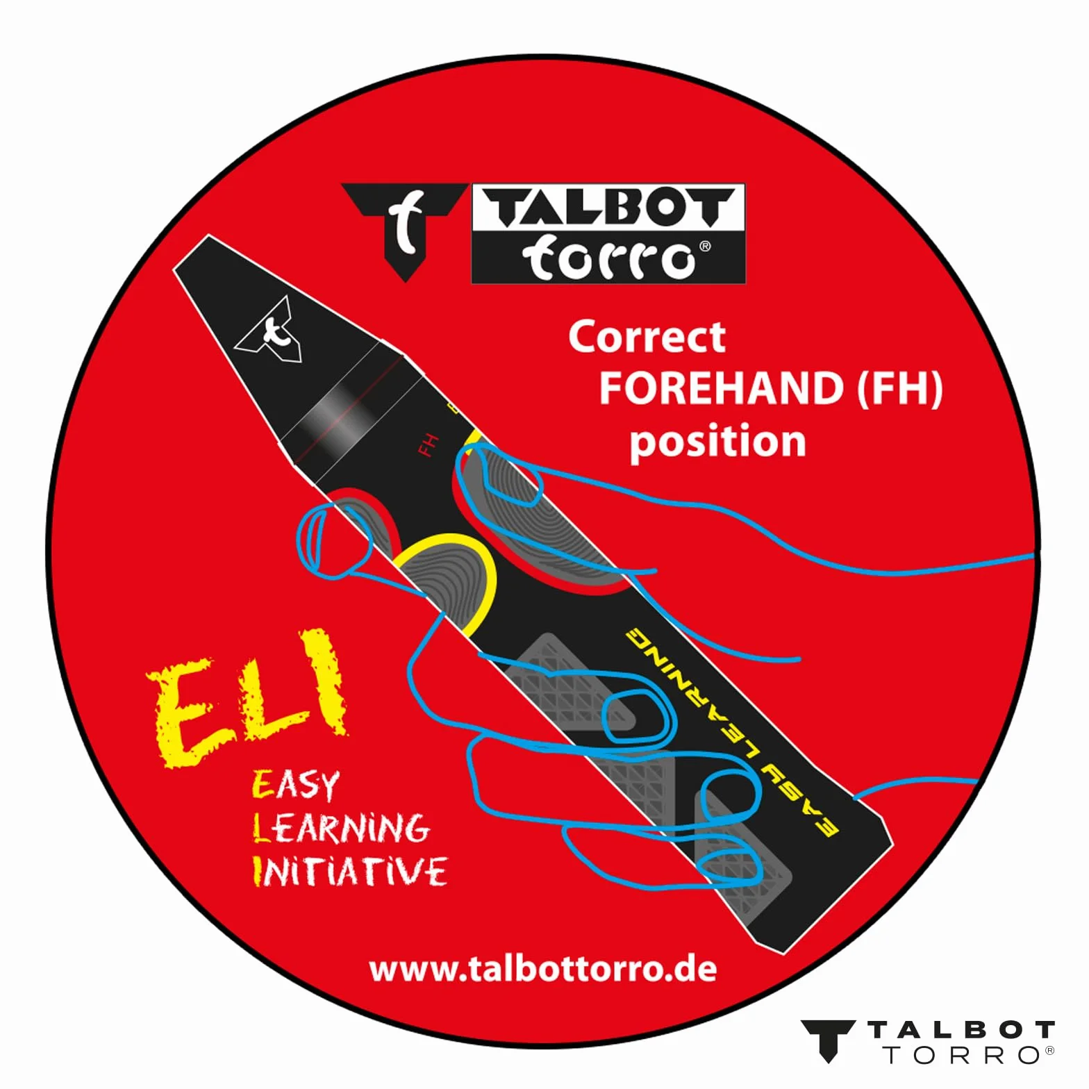 Talbot Torro Raqueta de bádminton 66,5 cm mango de aprendizaje cabeza isotónica