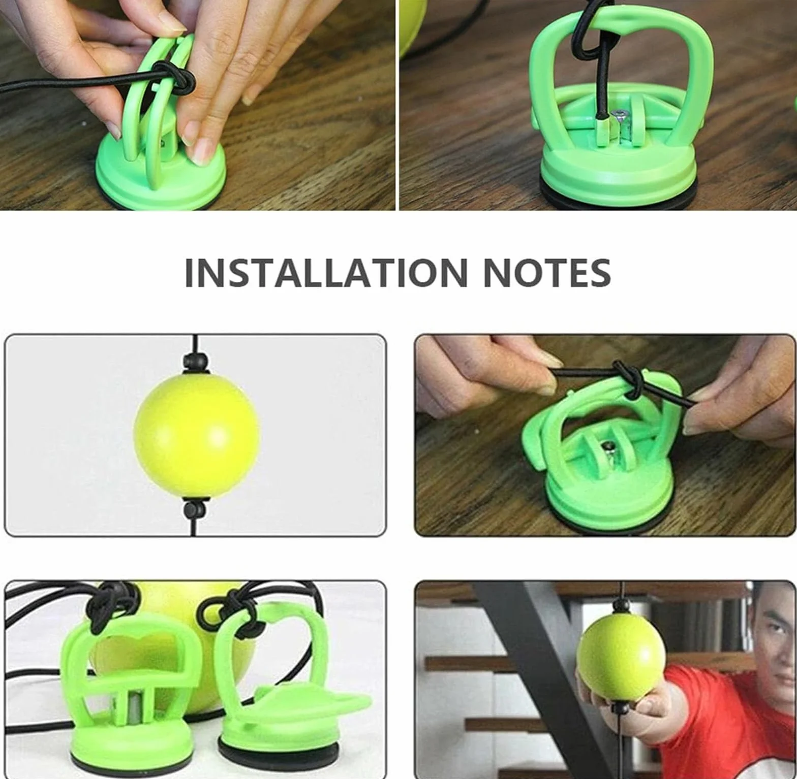 Pelota reflexball de entrenamiento de velocidad de reacción con ventosas fuertes