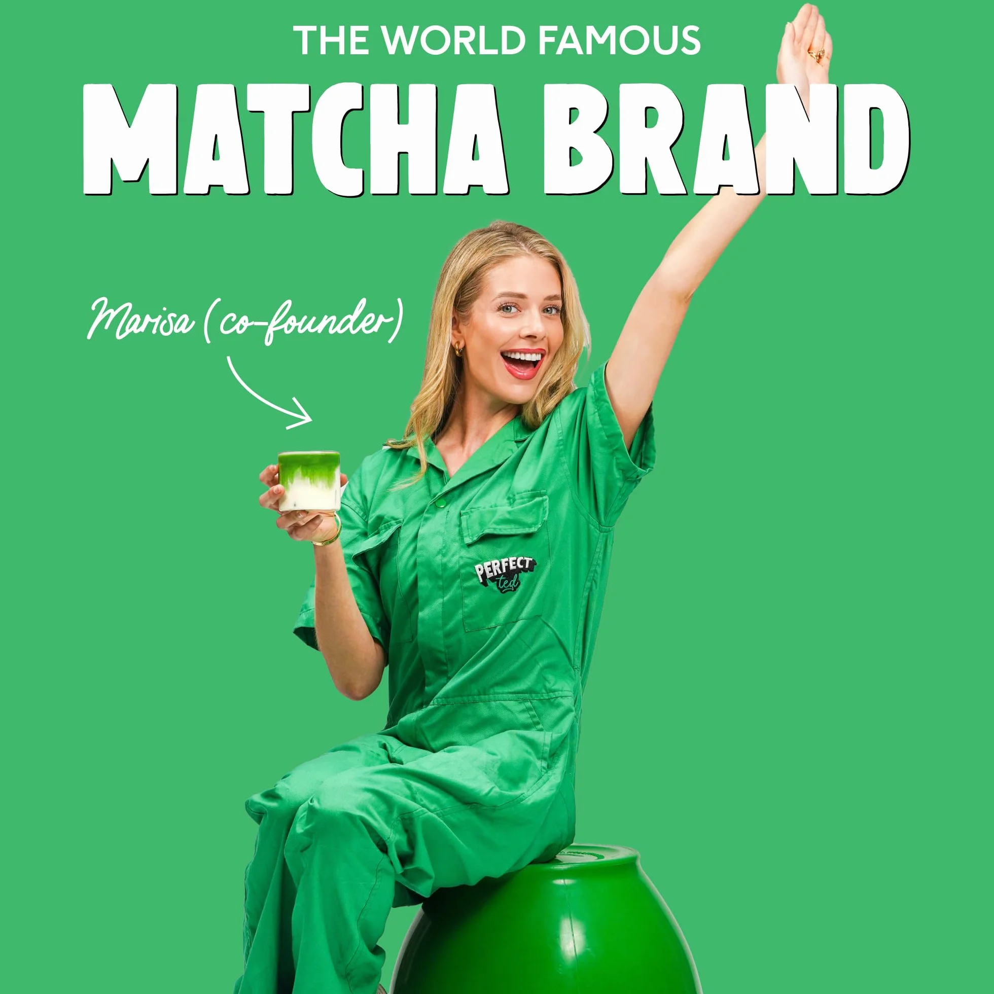 Perfect Ted | Orgánico Matcha 30g (30 Porciones) | Polvo para Latte de Té Matcha Ceremonial | Té Verde Japonés | Té Matcha en Polvo | Macha Tea | Matcha Fuel (30g, Orgánico)
