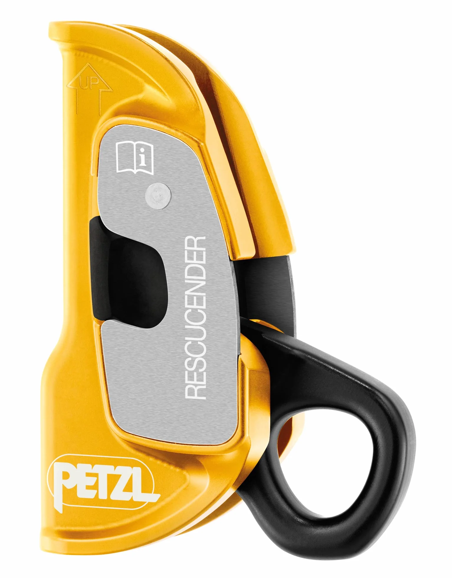 Petzl Rescuecender Abrazadera De Cuerda Abierta Con Levas Roce Amarillo Talla Única
