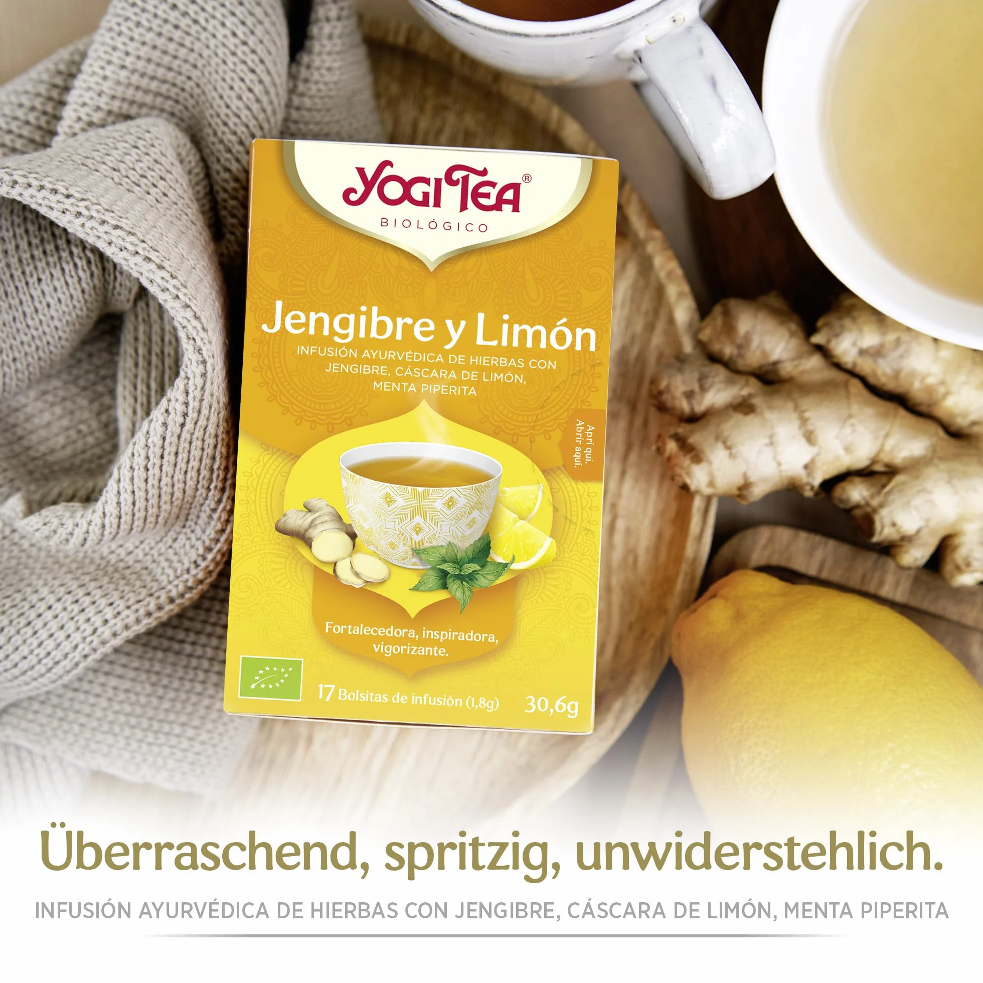 Yogi Tea Jengibre Limón Paquete 6 x 17 Sobres 102 Sobres