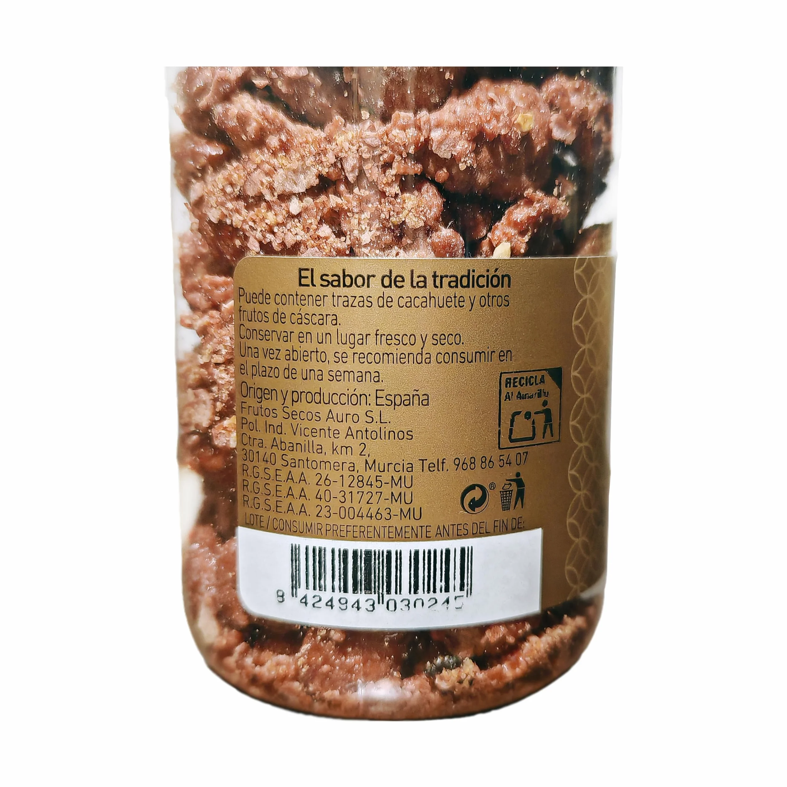 Almendra garrapiñada. Pack de 3 unidades. Marca Frutos secos Auro