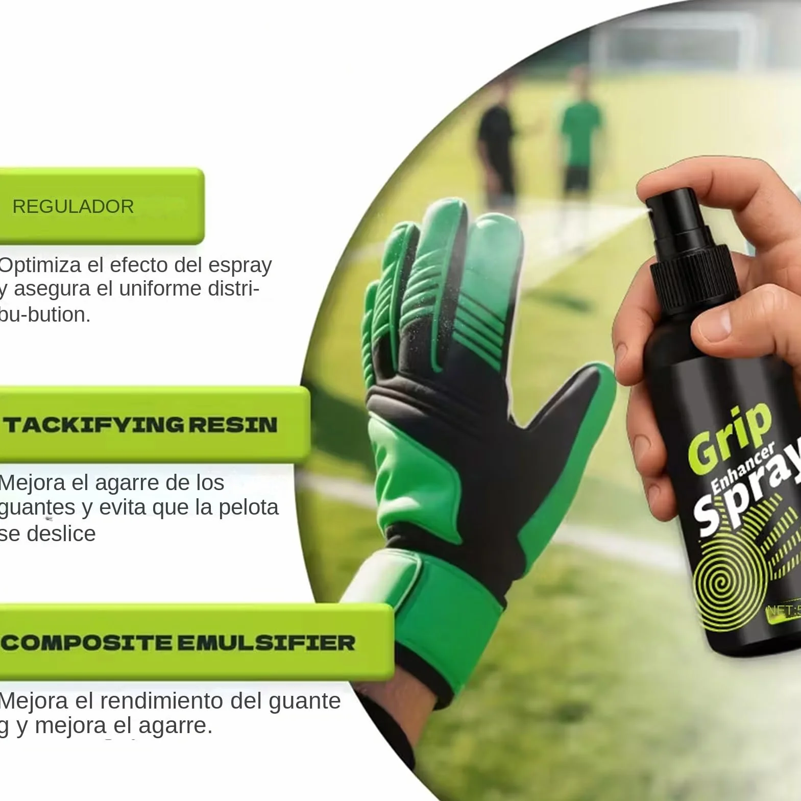 Spray Adhesivo para Guantes de Portero 55ml Antideslizante Mejorar Agarre Fútbol Béisbol Boxeo Golf