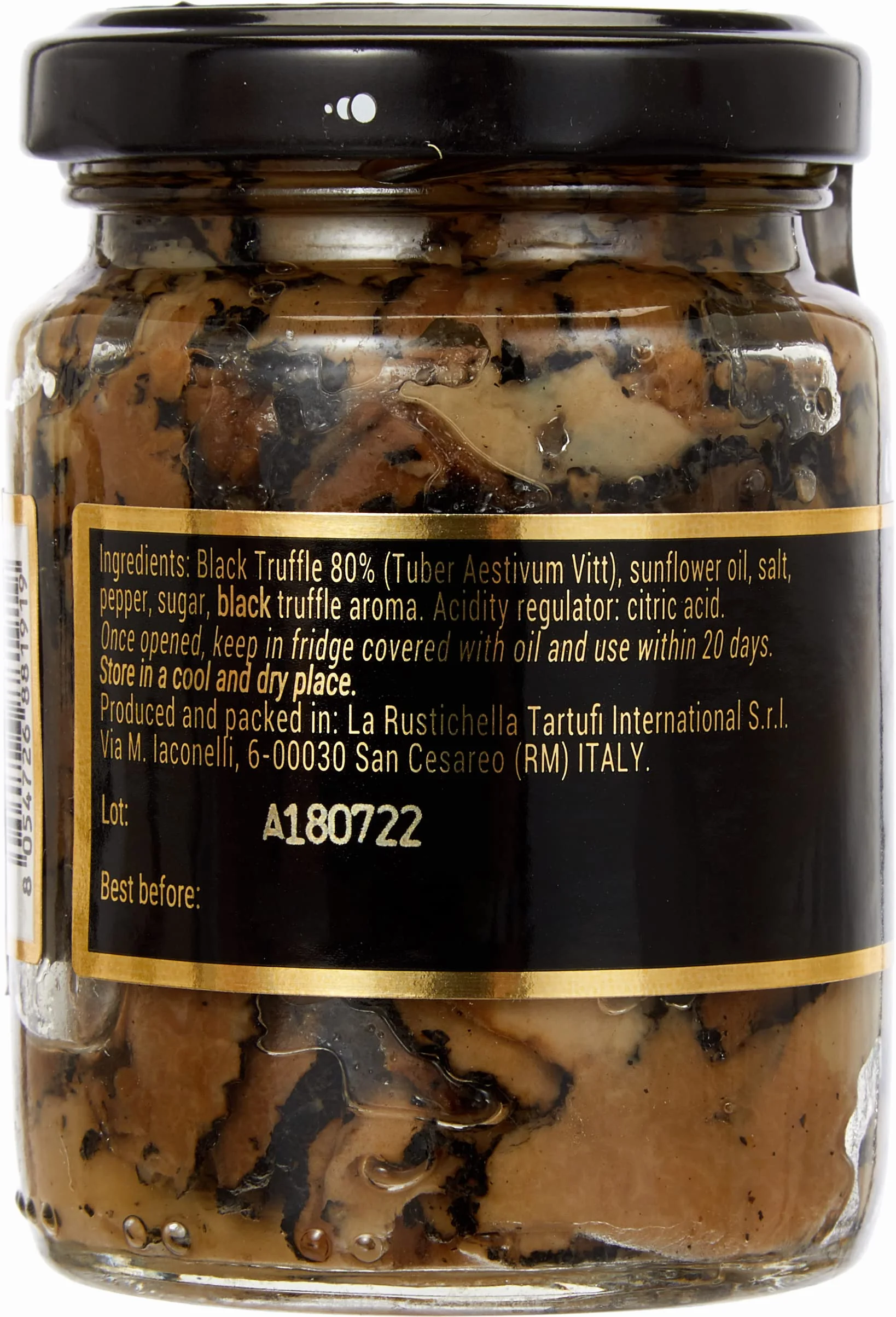La Rustichella - Carpacho de Trufa Negra, Vegano, Sin Gluten, Sin Colesterol - Delicadeza Italiana (90 gr)