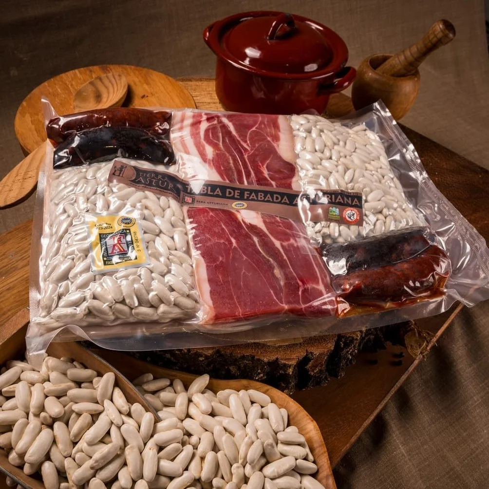 Fabada Asturiana 6 Raciones Auténtica Faba Asturiana IGP Chorizo Morcilla Tocino Lacón Sin Gluten