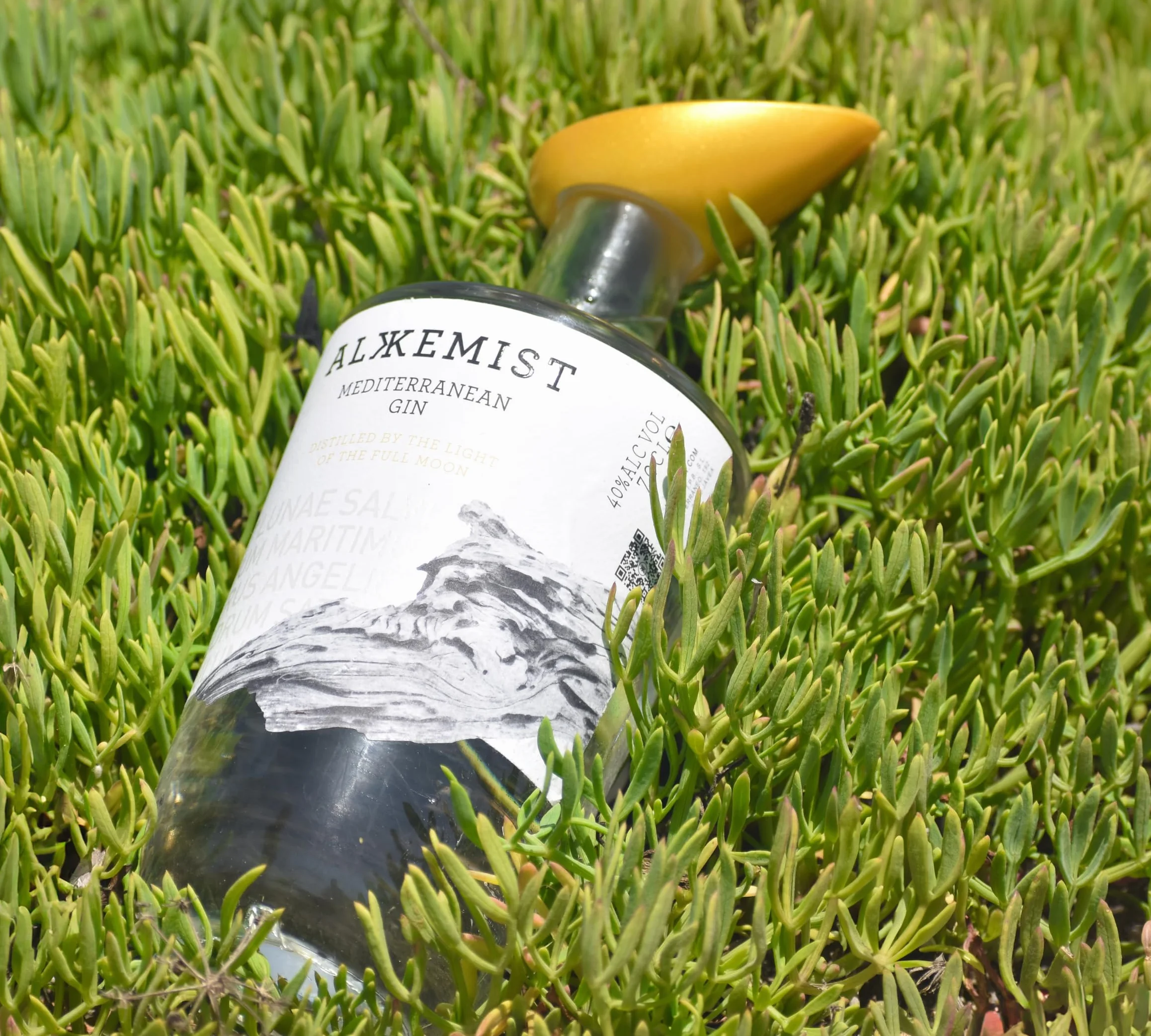 Alkkemist Gin - Ginebra Premium Mediterránea - Elaborada con uva moscatel - 40º 700 ML